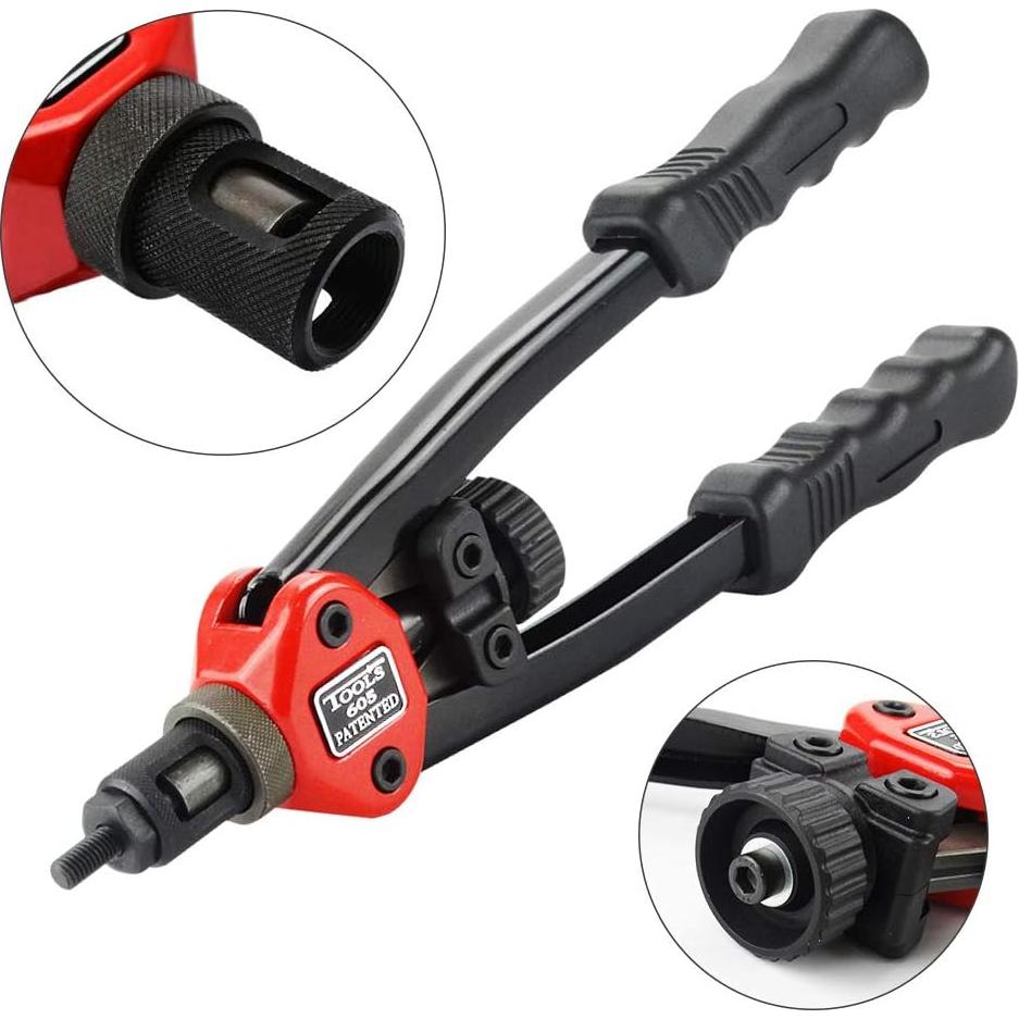 Kit de Remachadora Manual VonLux con 7 Mandriles y 140 Tuercas