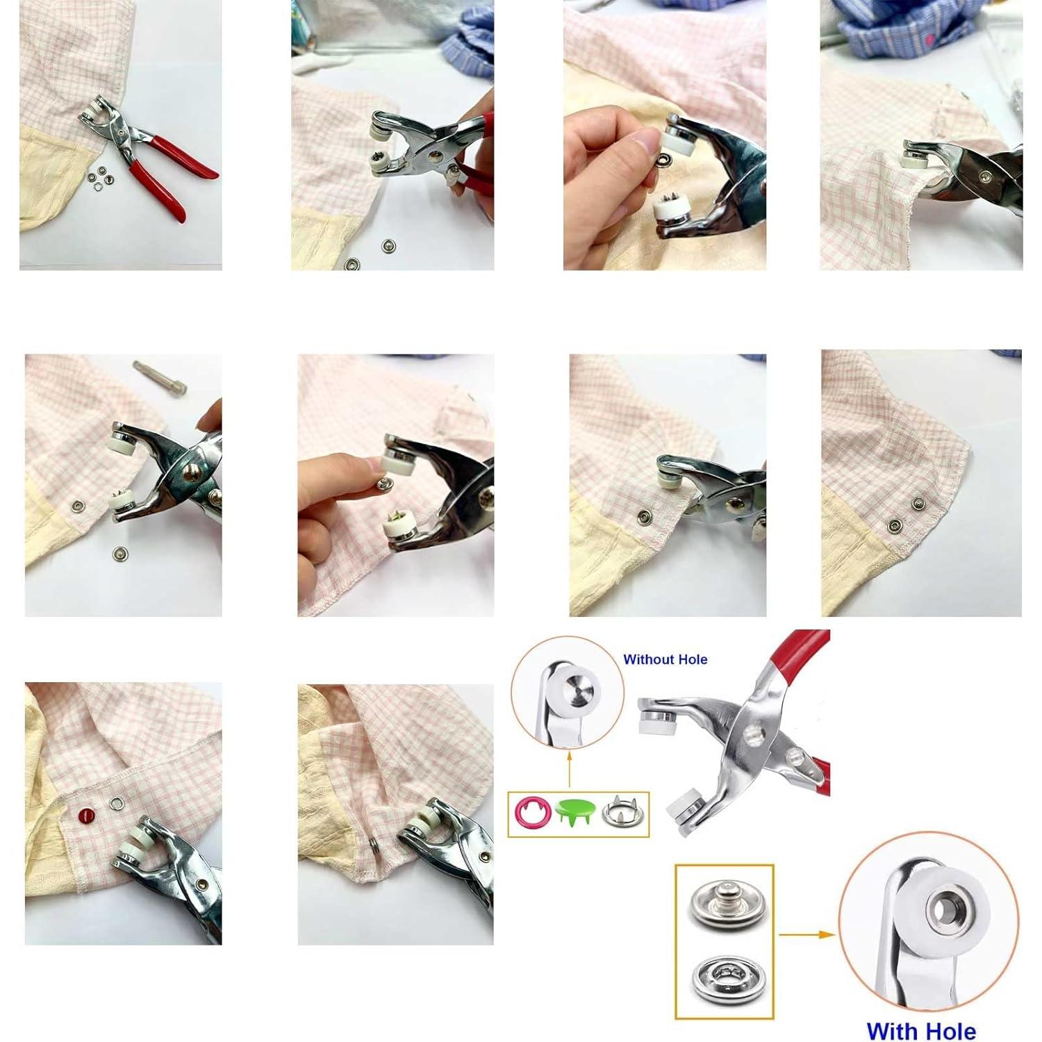 Kit de Botones a Presión de Metal IMNTHO - 100 PCS 9.5mm