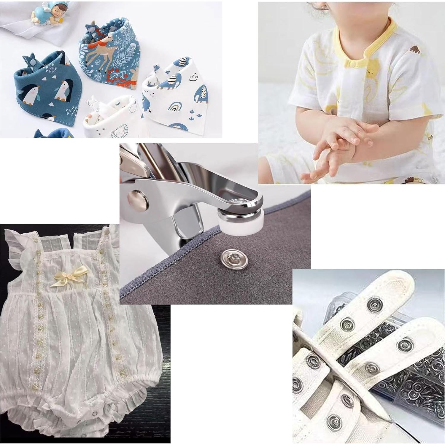 Kit de Botones a Presión de Metal IMNTHO - 100 PCS 9.5mm