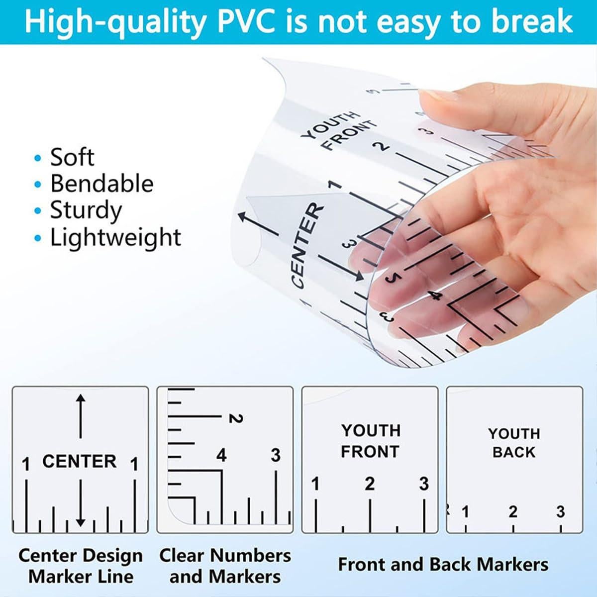 Regla de Alineación para Camisetas Amz Camel - Guía de PVC