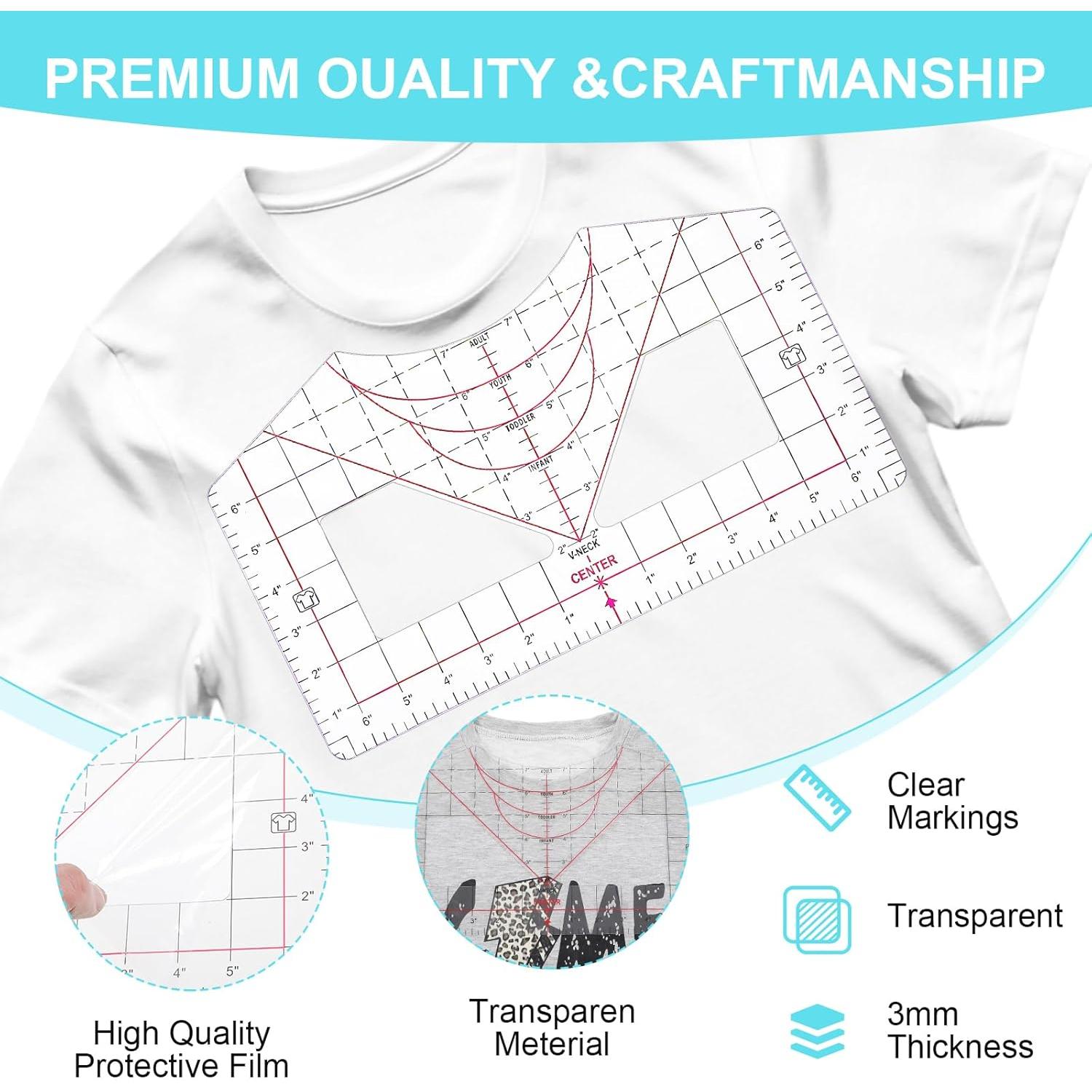 Regla para Camisetas Wanmu 35.56x20.32cm Alineación Vinilo