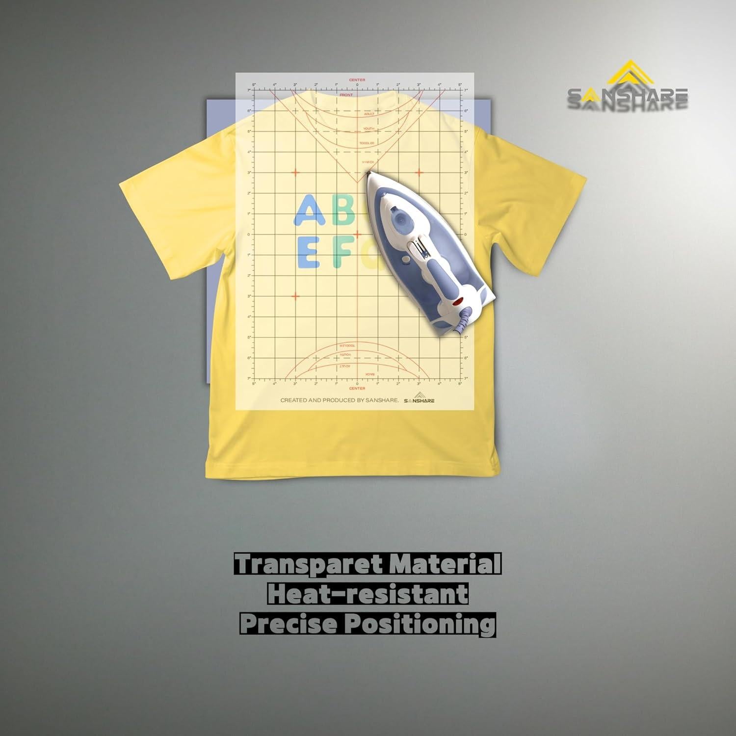 Guía de Regla A3 para Camisetas SANSHARE - 20 Hojas Reutilizables