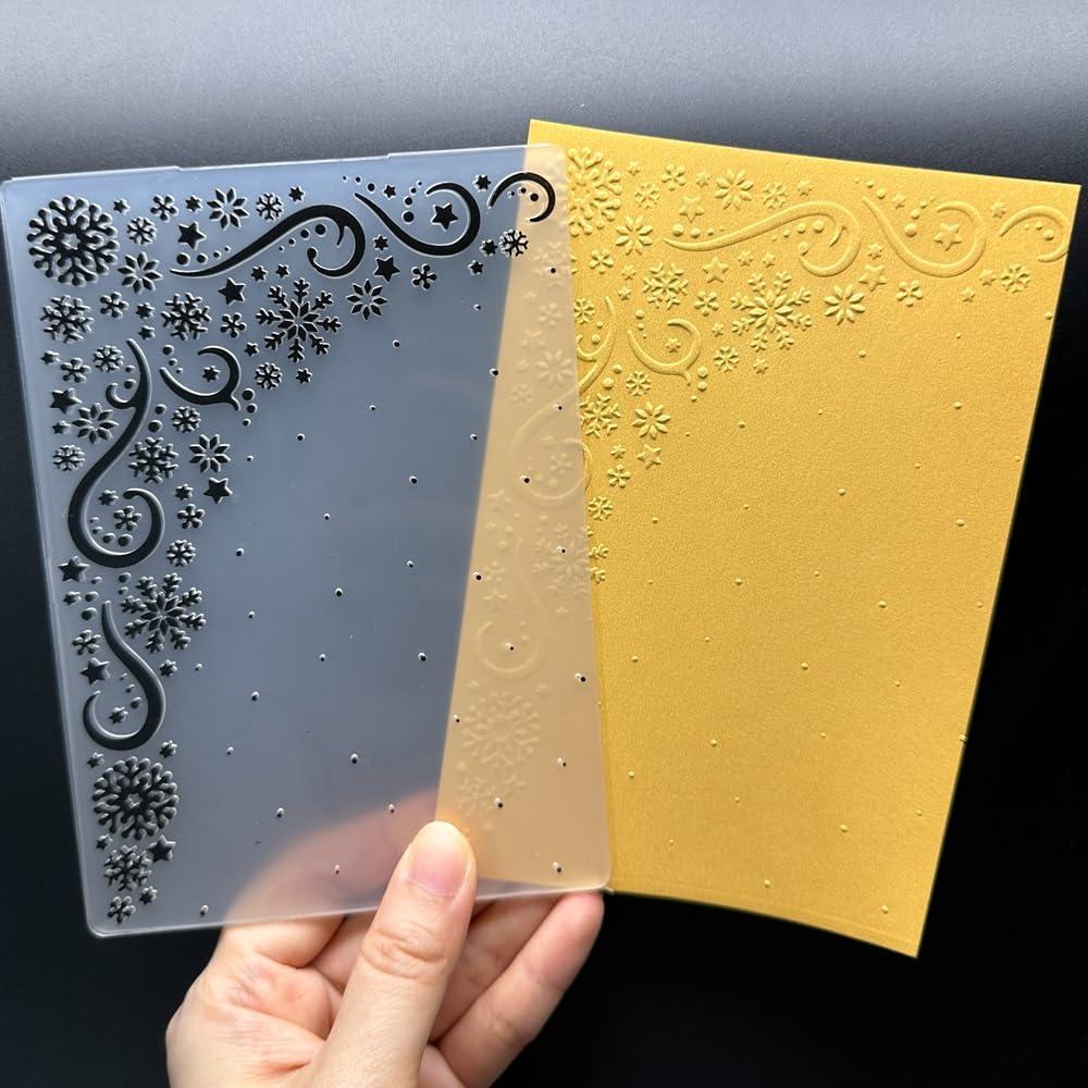 6 Carpetas de Relieve Plástico para Tarjetas DIY 14.5x10.5cm