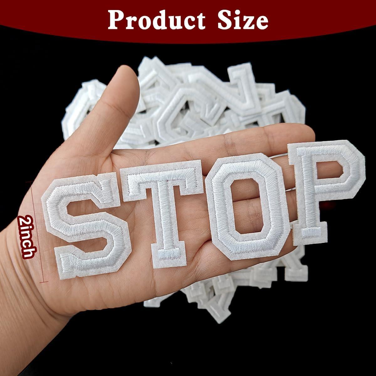 52 Piezas Parche Bordado Letras A-Z CXWLJL Blanco DIY