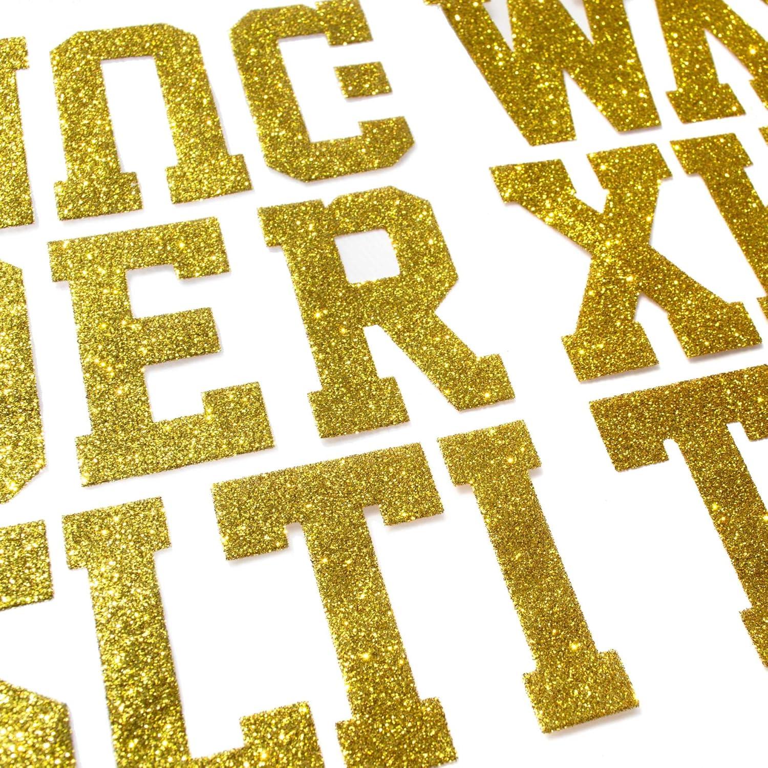 Letras de Planchar SEI 40 Piezas Doradas 7.6 cm Brillo