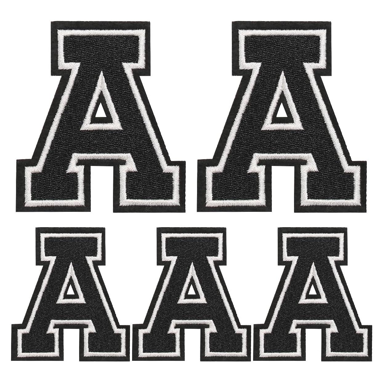 Parche de Letras Bordadas J.CARP - 5 Piezas Negros