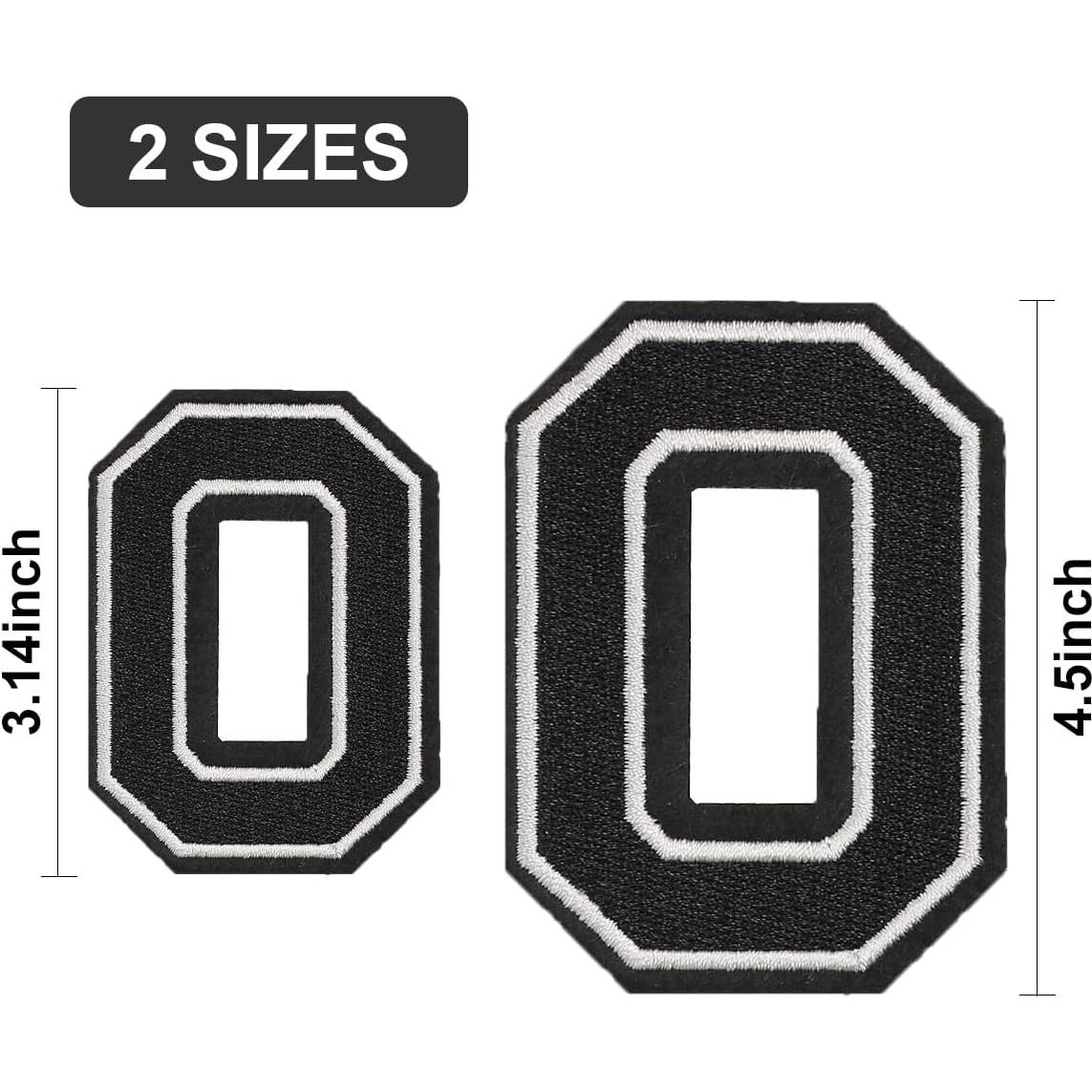 Parche de Letras Bordadas J.CARP - 5 Piezas Negros