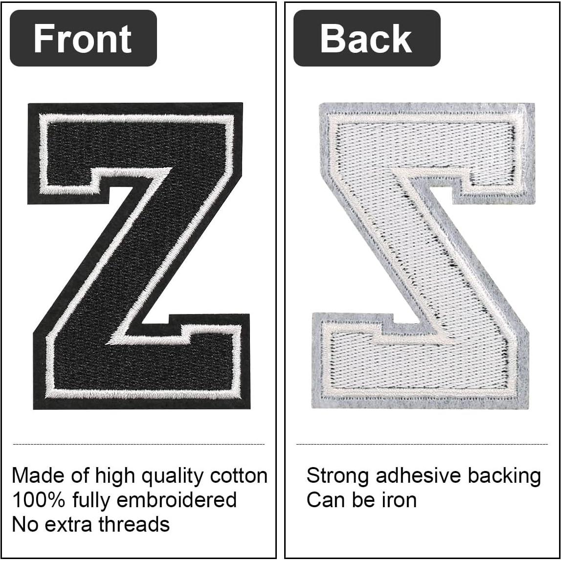 Parche de Letras Bordadas J.CARP - 5 Piezas Negros