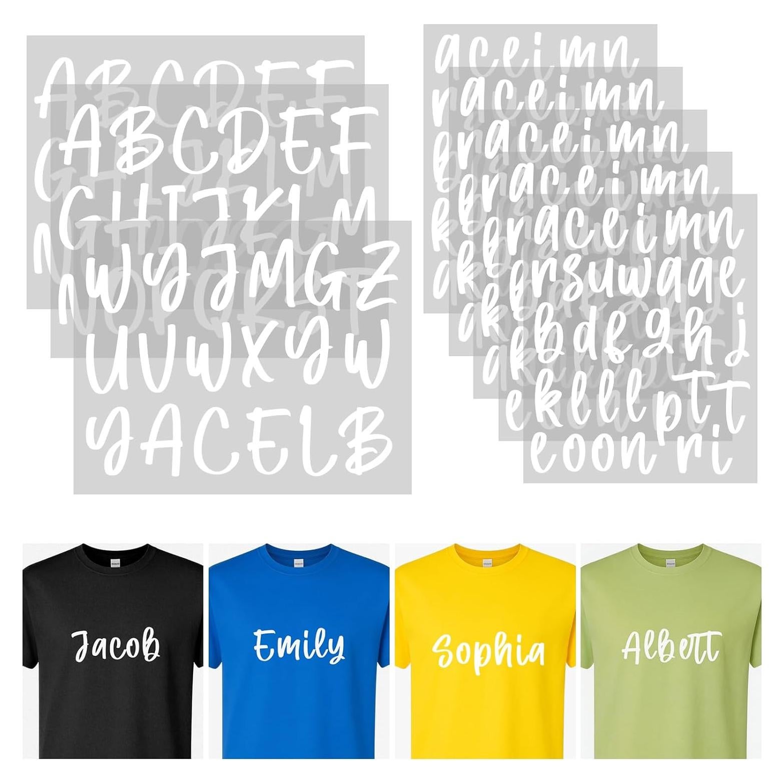 Letras de Planchar Harloon 8 Hojas 24x18 cm Blancas DIY