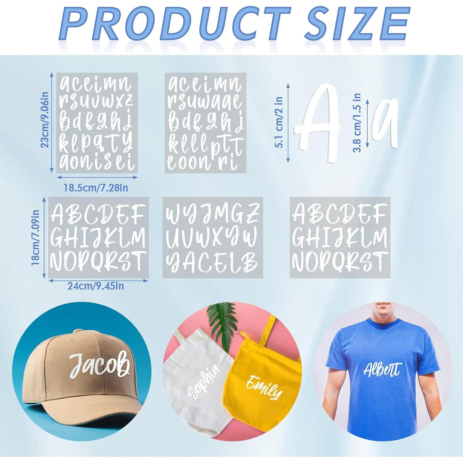 Letras de Planchar Harloon 8 Hojas 24x18 cm Blancas DIY