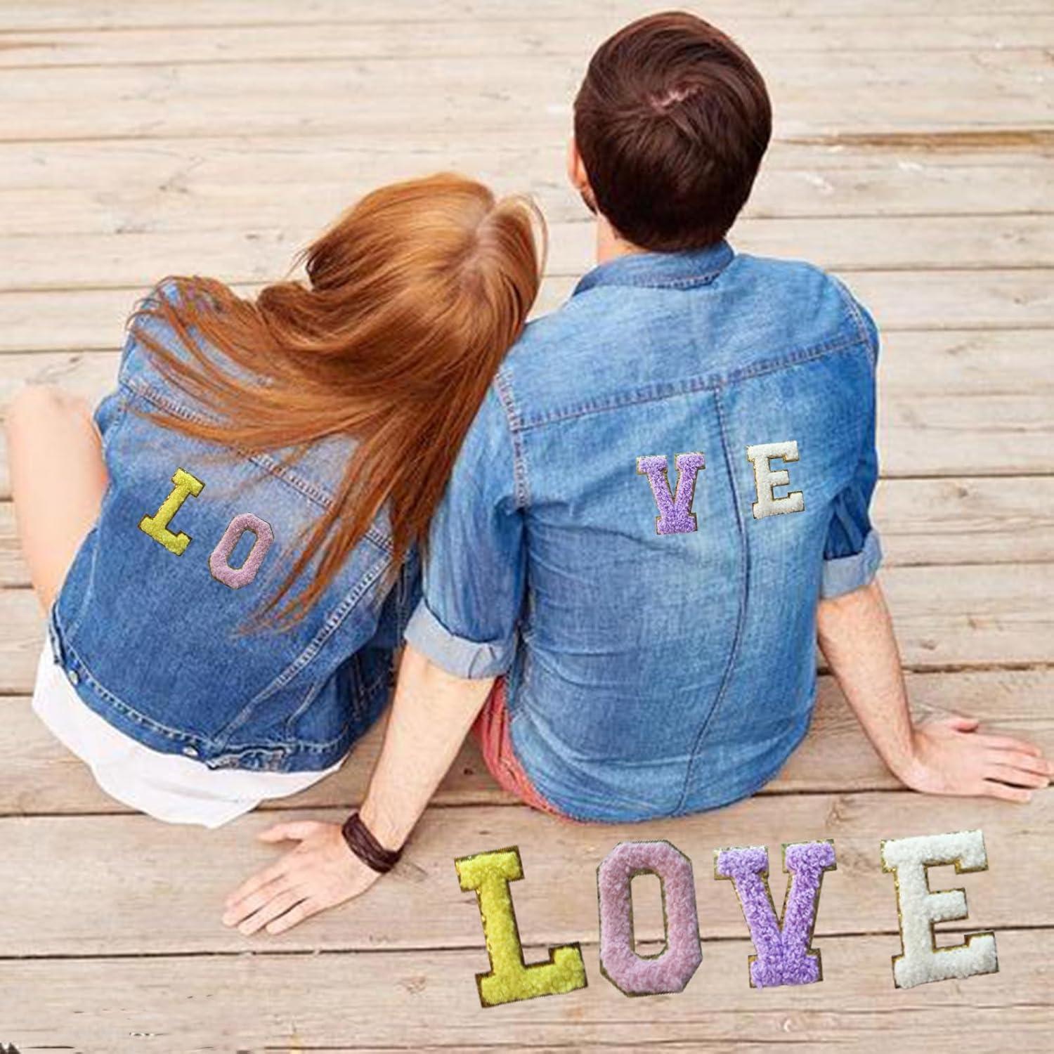 Parche de Letras Chenille Autoadhesivo Yszhijia A-Z 26pcs