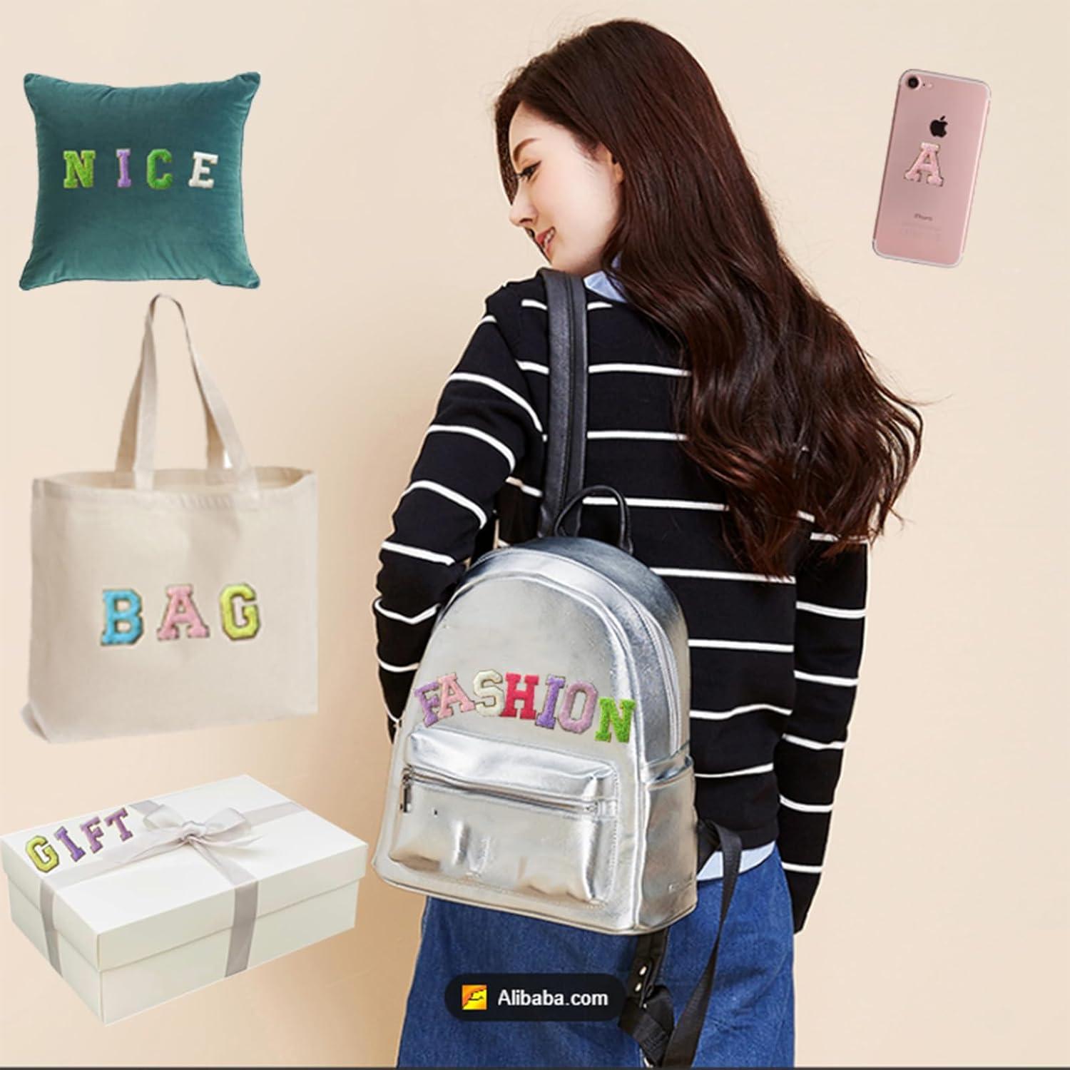 Parche de Letras Chenille Autoadhesivo Yszhijia A-Z 26pcs