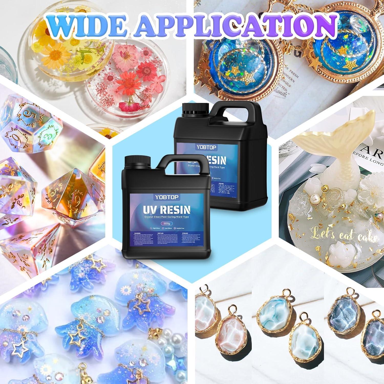 Resina UV 2000g YOBTOP Inodora y de Curado Rápido