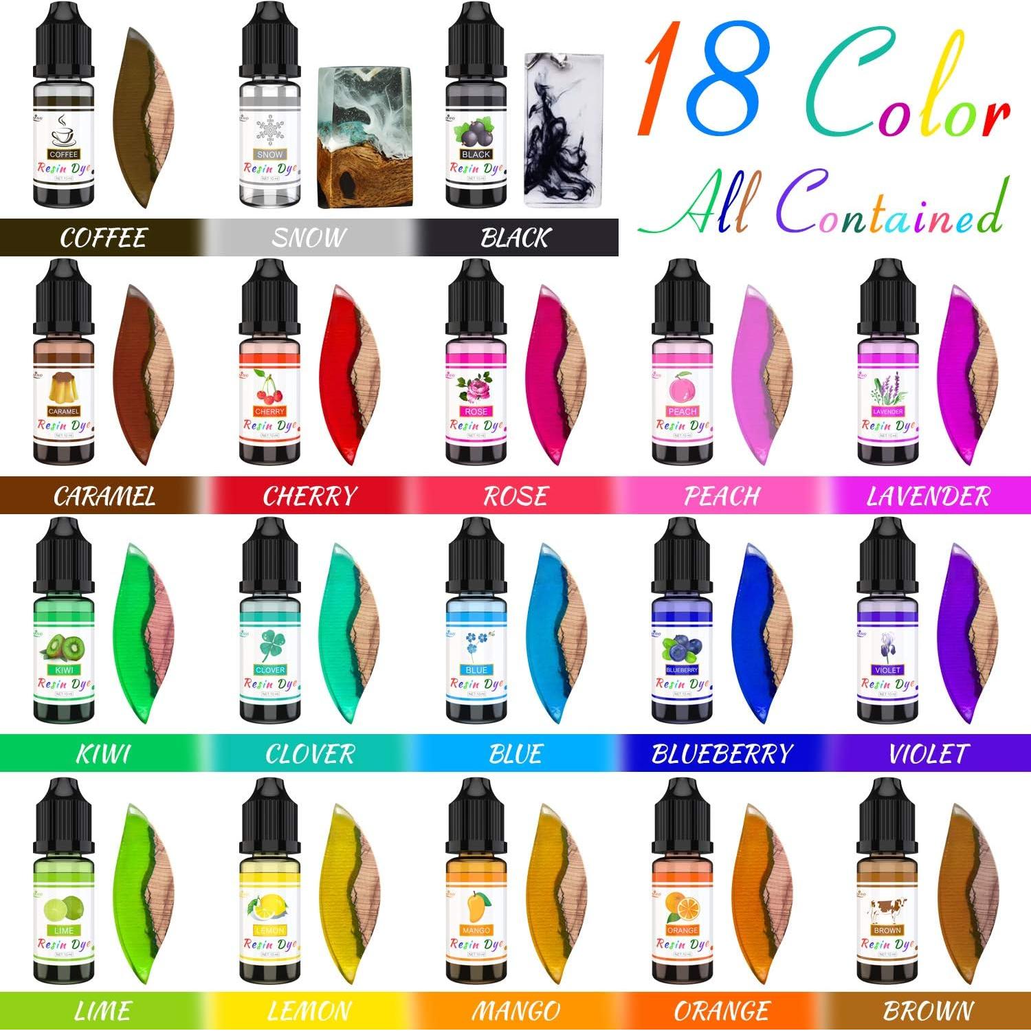 Pigmento Epóxico Limino - 18 Colores Tinte Líquido 10ml