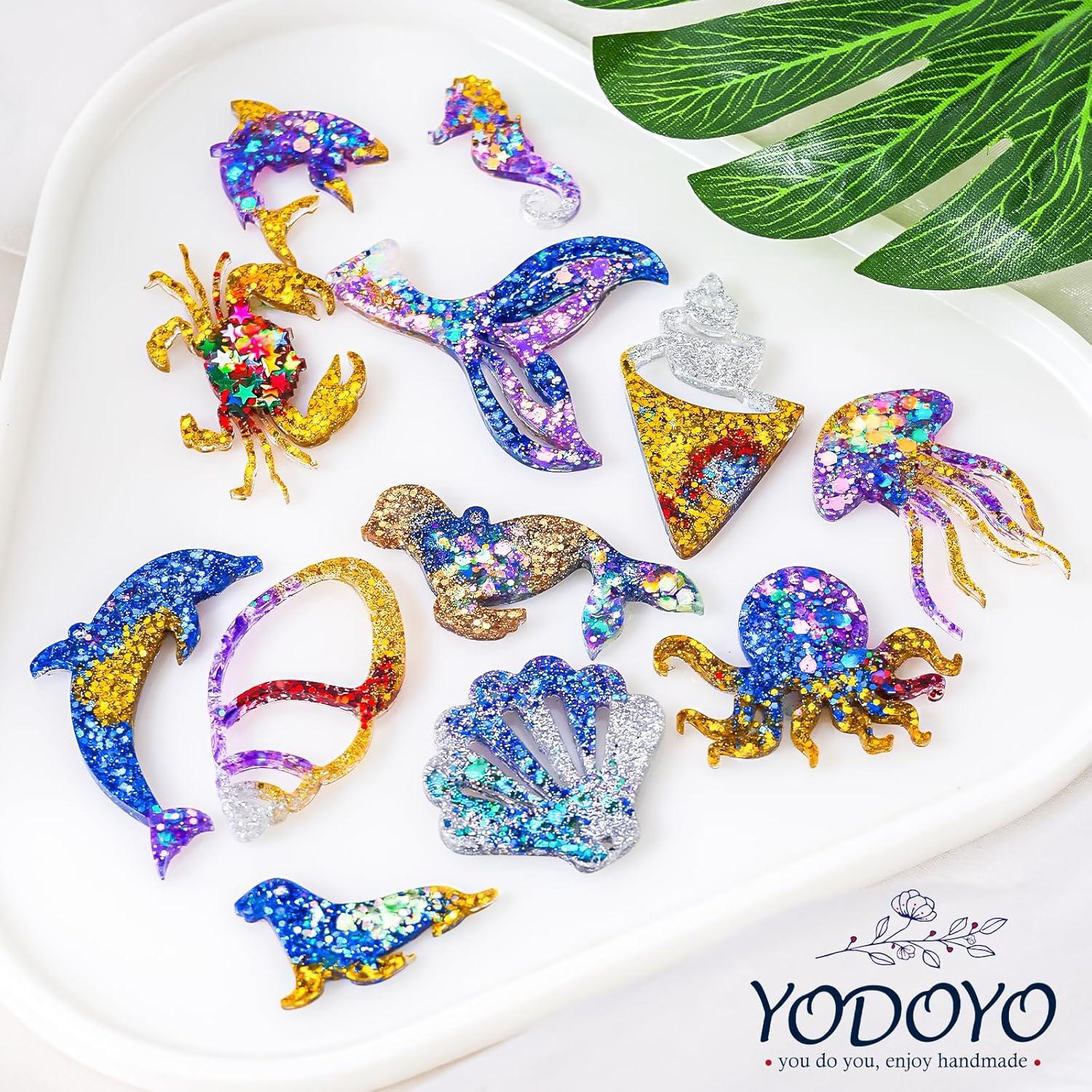 Moldes de Silicona YODOYO para Aretes Oceánicos 3 Piezas