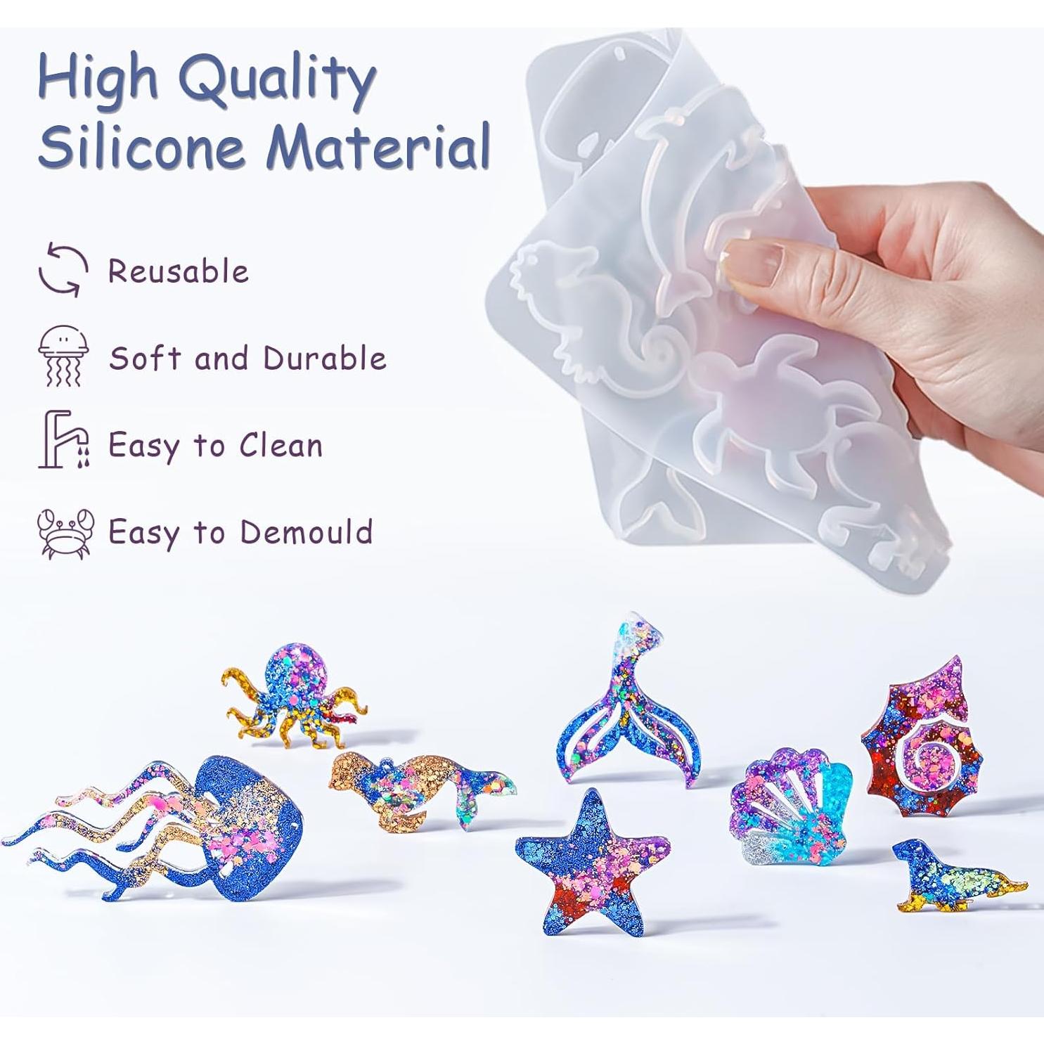 Moldes de Silicona YODOYO para Aretes Oceánicos 3 Piezas