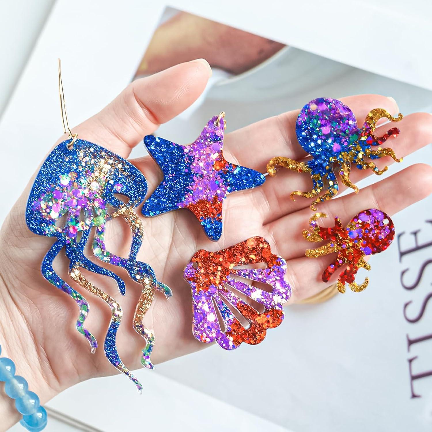 Moldes de Silicona YODOYO para Aretes Oceánicos 3 Piezas