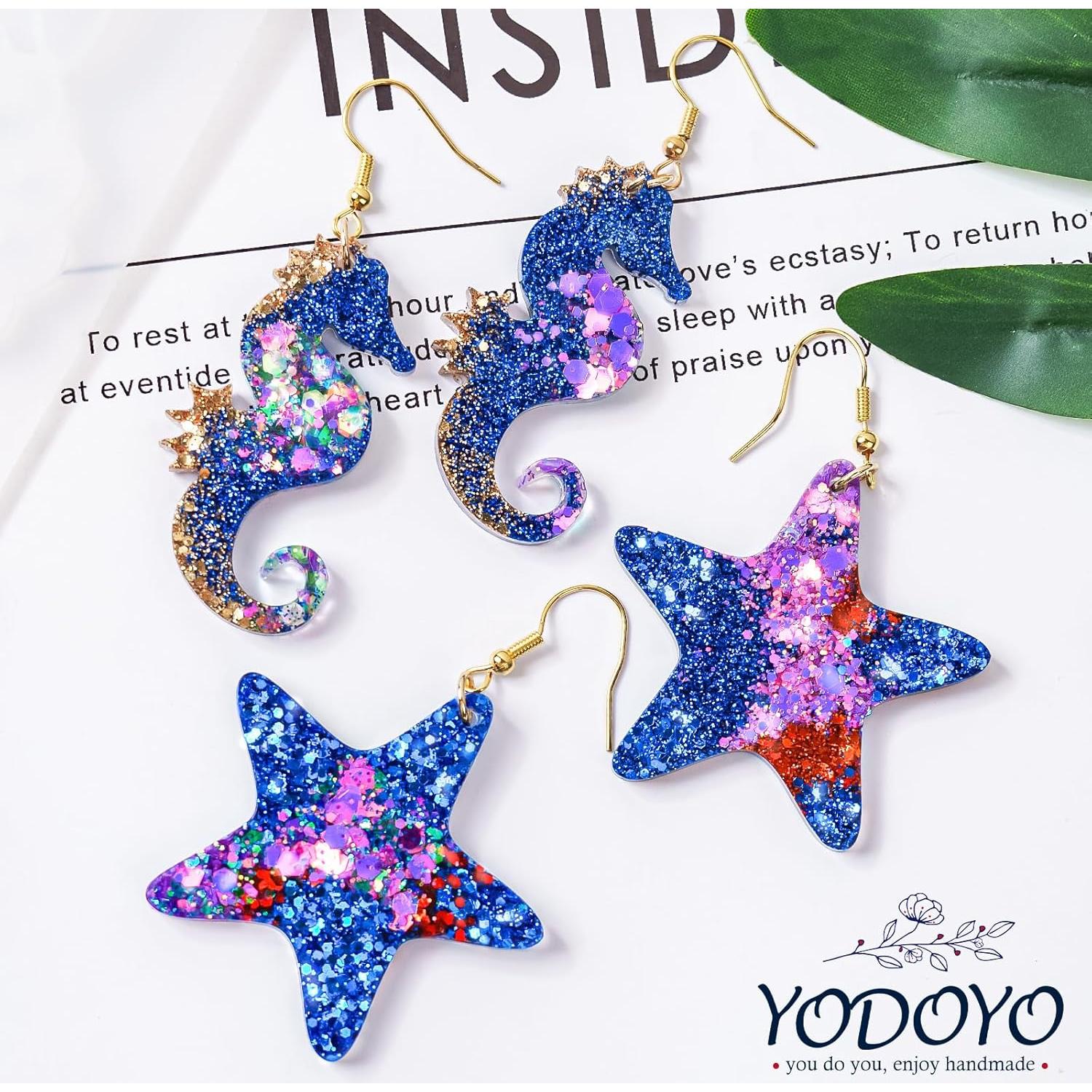 Moldes de Silicona YODOYO para Aretes Oceánicos 3 Piezas