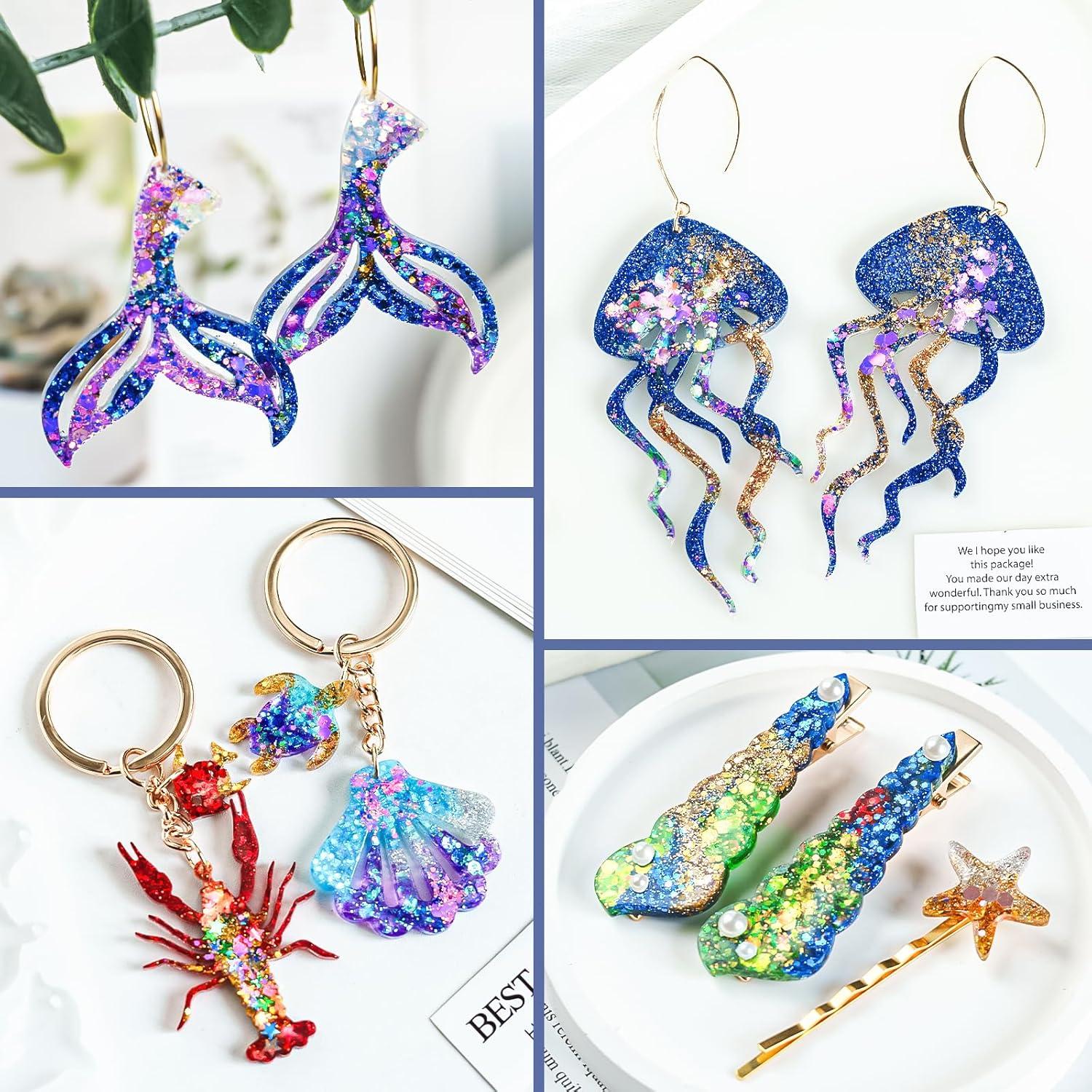 Moldes de Silicona YODOYO para Aretes Oceánicos 3 Piezas