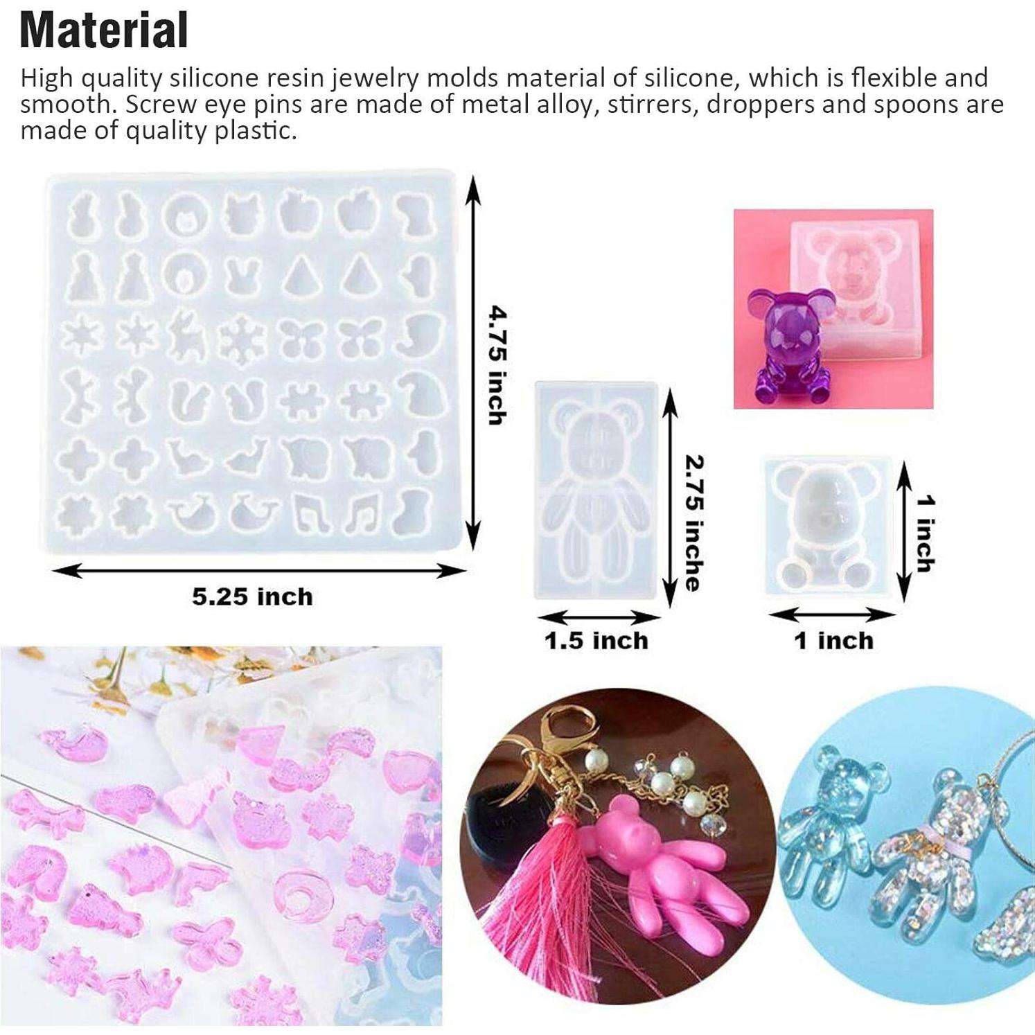 Kit de Moldes de Silicona para Joyería de Resina BRAVECOW 229 Piezas