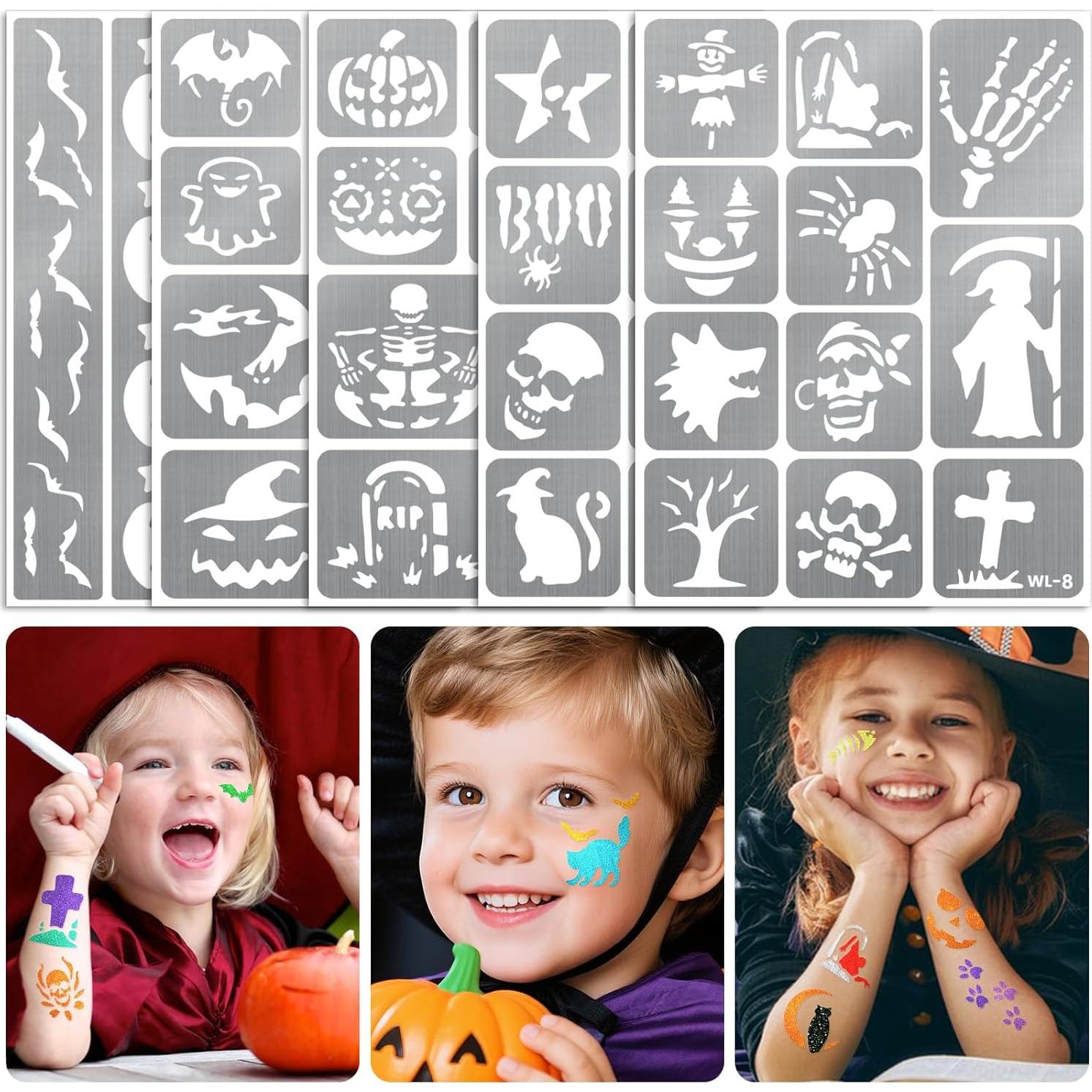 Kit de Marcadores de Tatuajes Temporales BASIFA - 12 Colores + 135 Plantillas