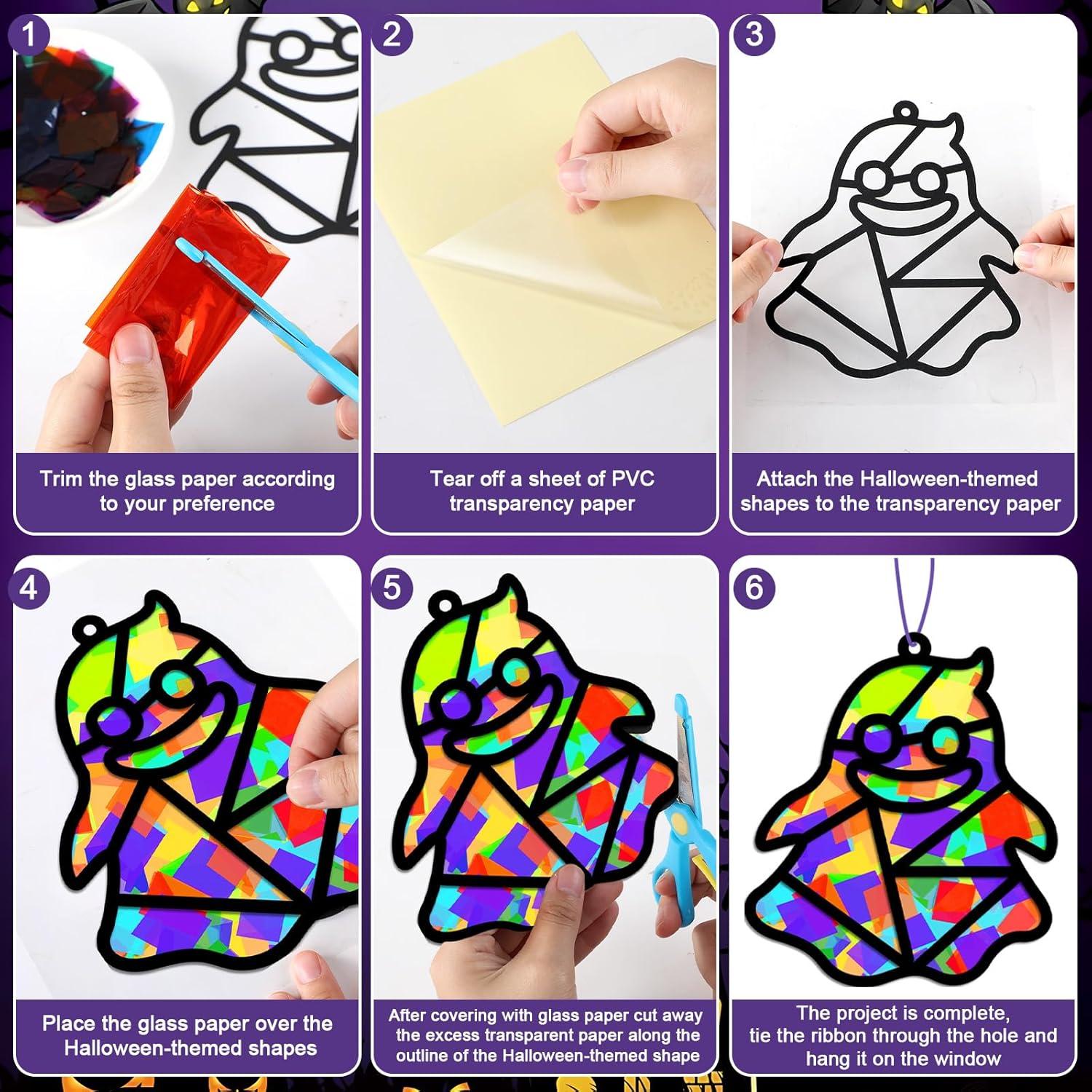 Kit de Manualidades Halloween QOUBAI 32 Piezas Decorativas