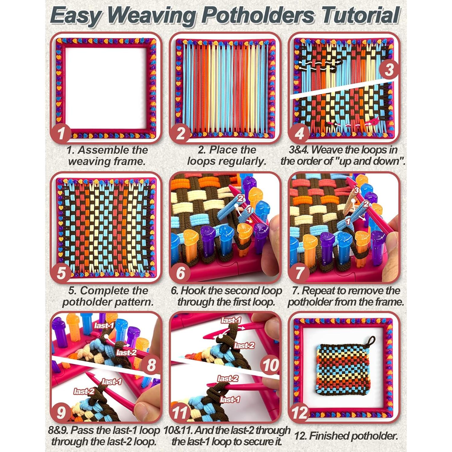 Repuesto de Bucles de Telar UCDRMA 576PCS 12 Colores Morandi