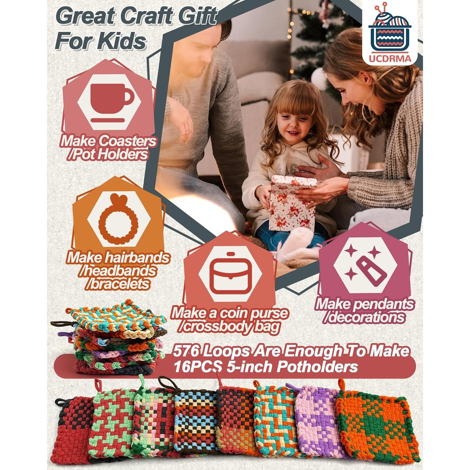 Repuesto de Bucles de Telar UCDRMA 576PCS 12 Colores Morandi