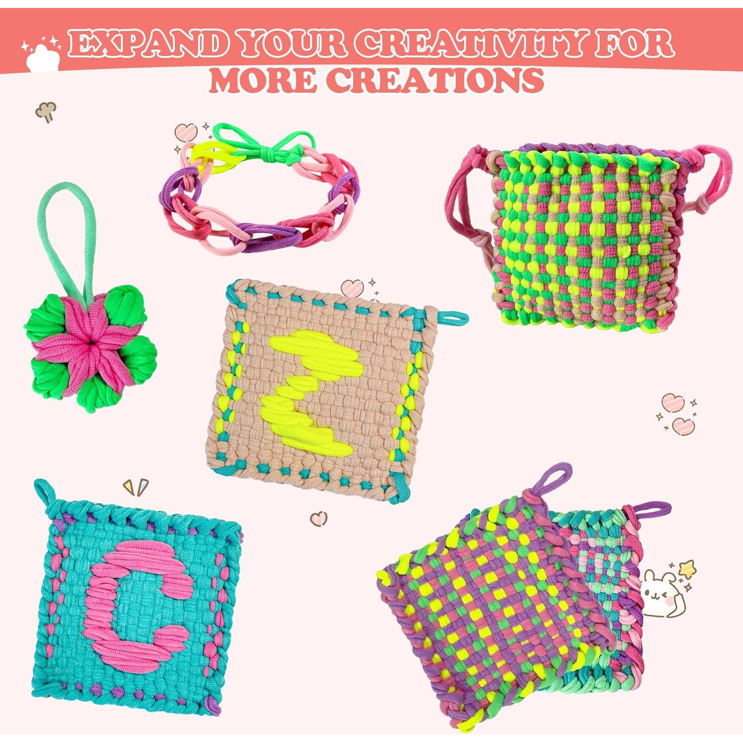 Kit de Telar de Tejer Huoszpk - 2 Marcos de 18 cm, 400 Bucles