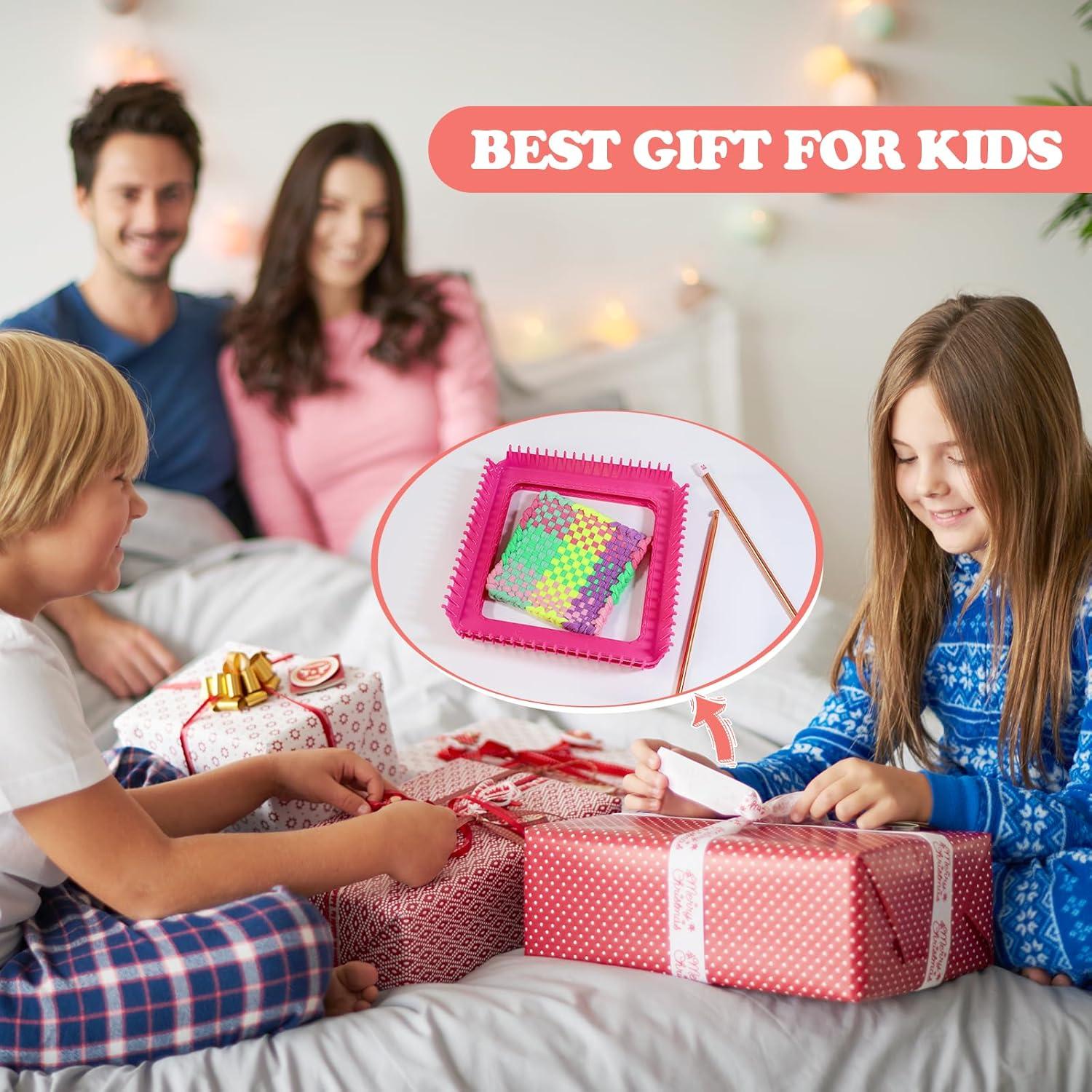 Kit de Telar de Tejer Huoszpk - 2 Marcos de 18 cm, 400 Bucles