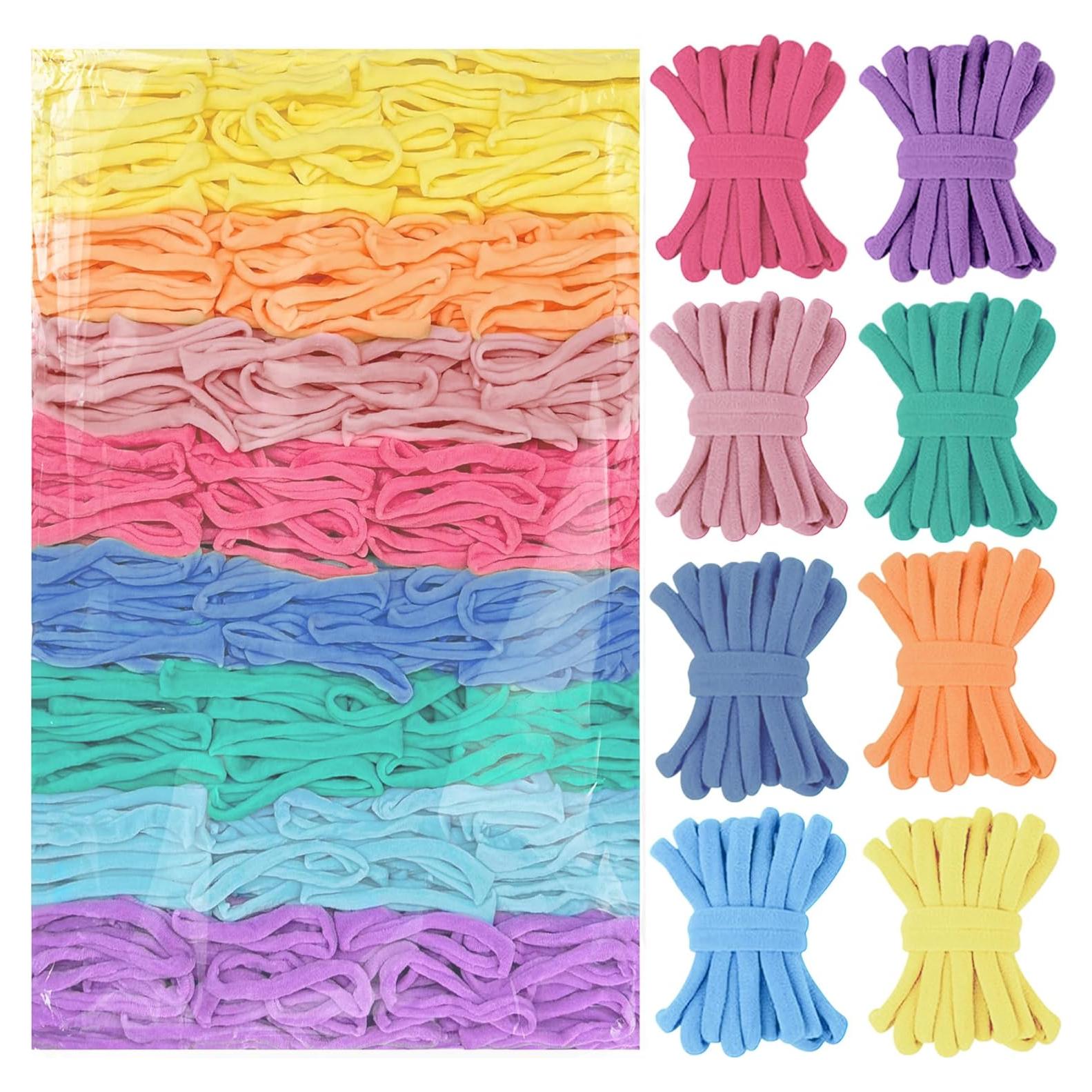 800 Bucles de Pastel Raylinix para Telar 7 Pulgadas - Manualidades