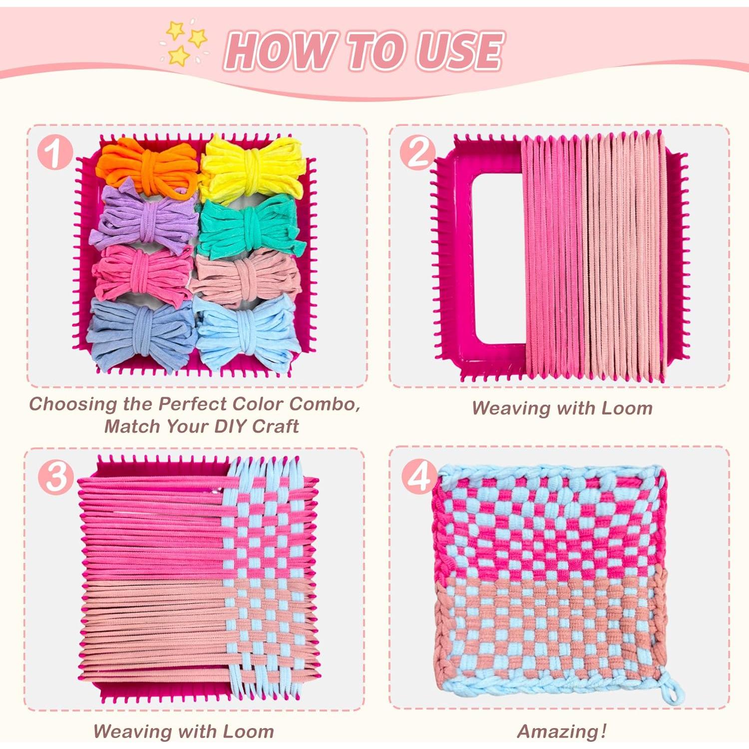 800 Bucles de Pastel Raylinix para Telar 7 Pulgadas - Manualidades