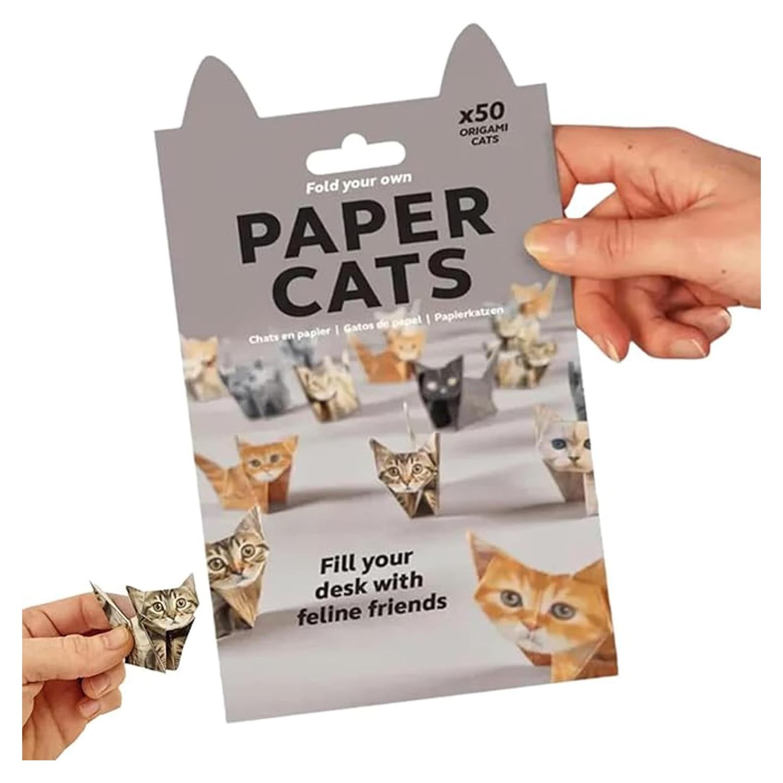 Kit de Origami Gatos - 50 Hojas de Papel Ecológico YIJIE
