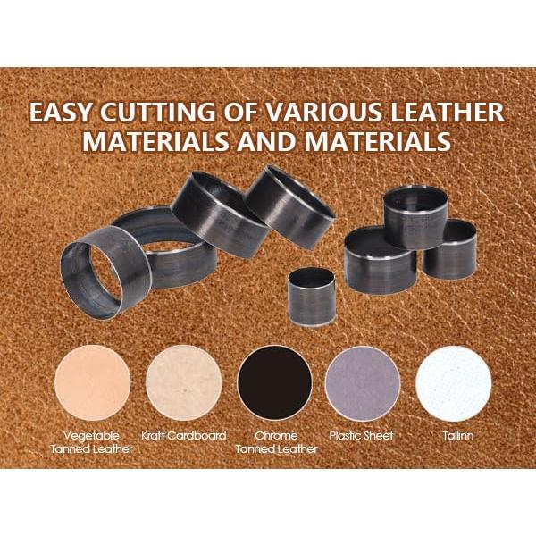 Juego de 8 Troqueles de Agujeros de Cuero WALFRONT 25.6mm