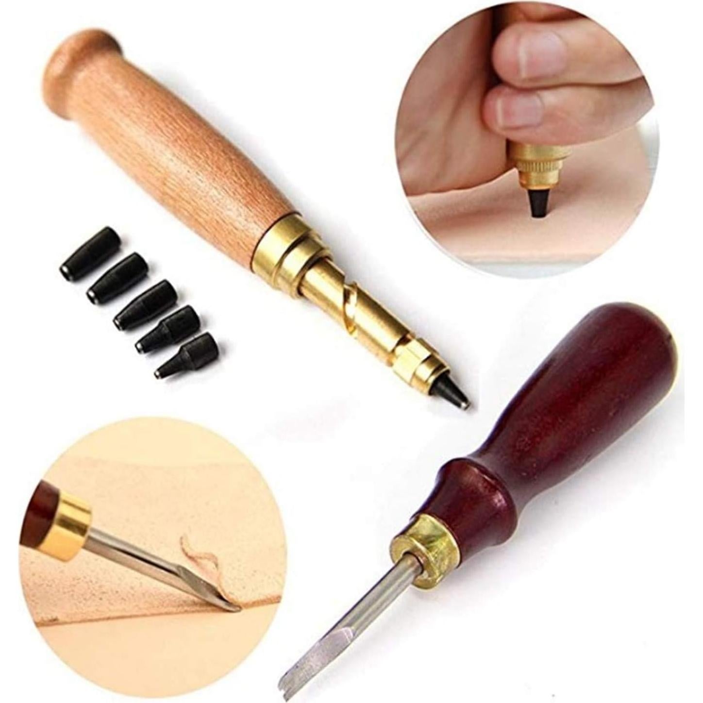 Kit de Herramientas de Cuero Citian 18 Piezas para Costura