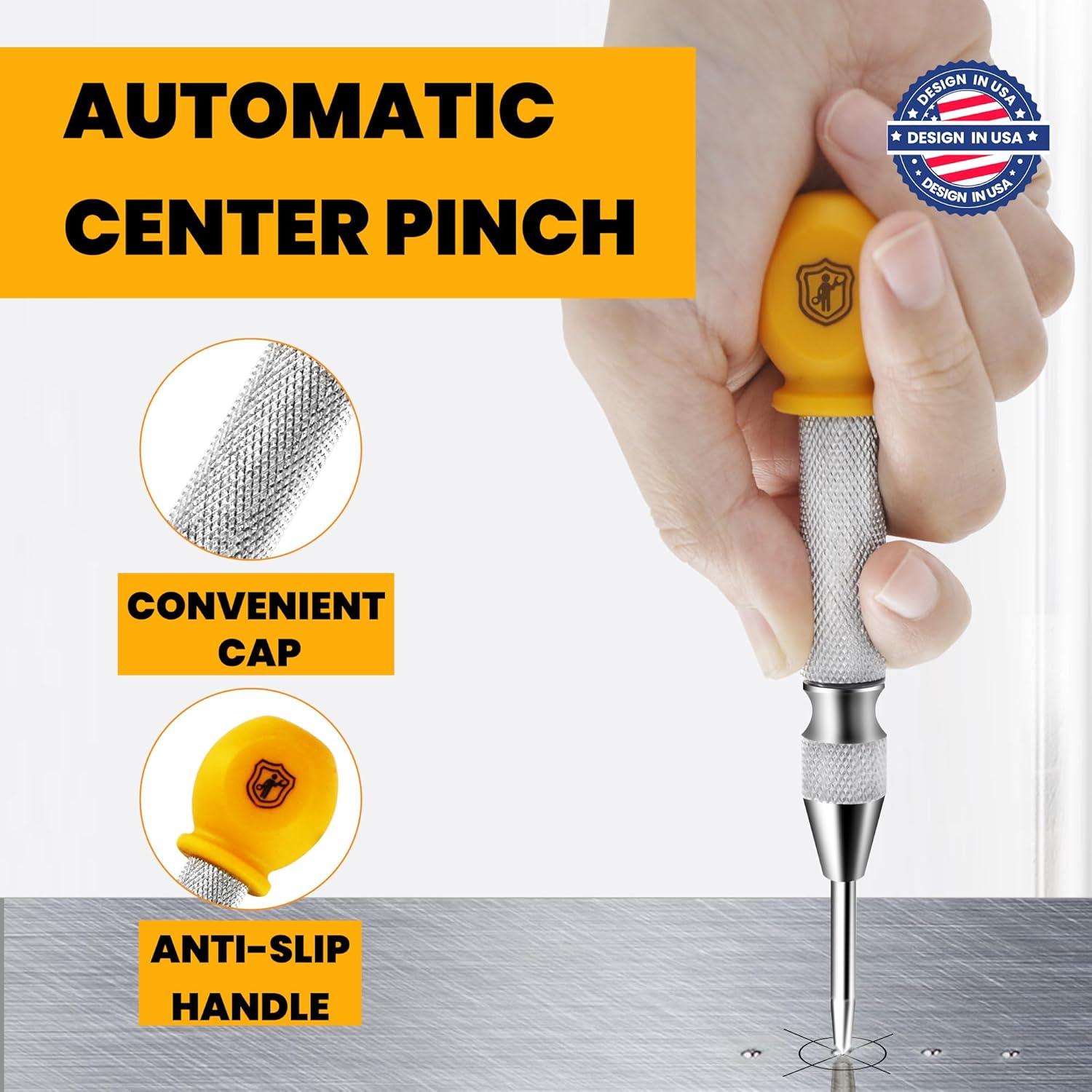 Martillo Automático MulWark 12.7 cm Acero con Resorte y Punta Reemplazable