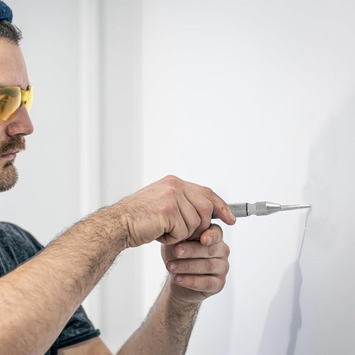 Martillo Automático MulWark 12.7 cm Acero con Resorte y Punta Reemplazable