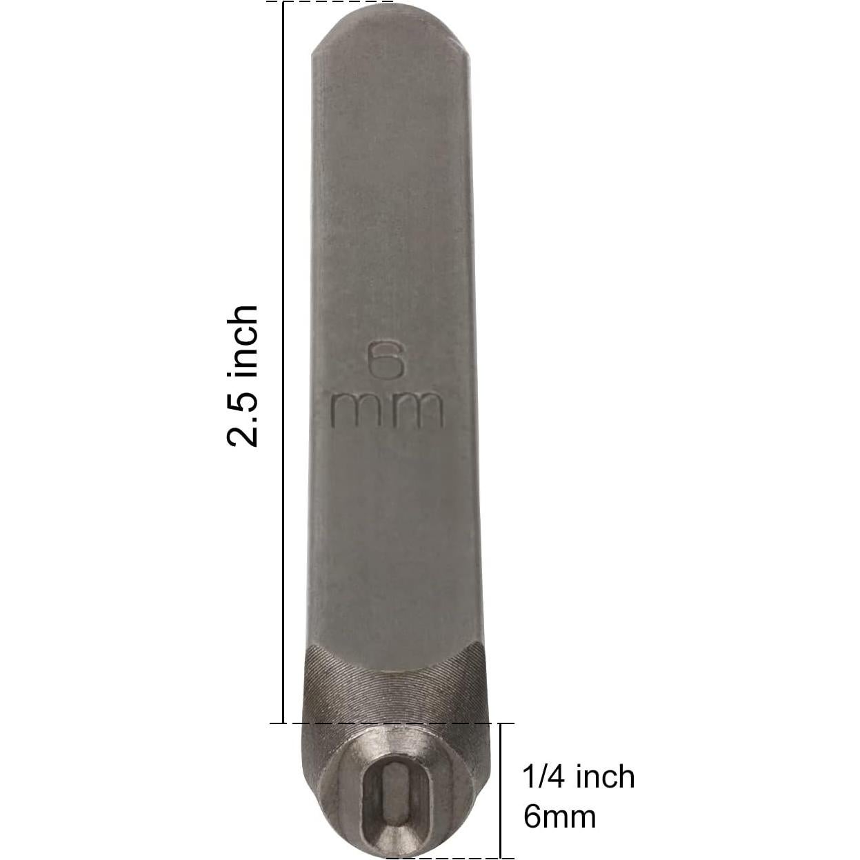 Conjunto de Sellos de Números YKLP 6mm para Metal 9Pcs