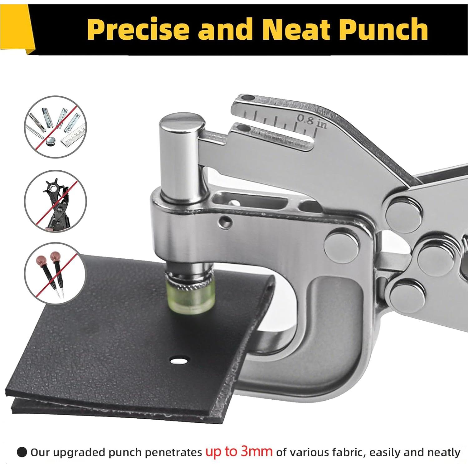 Kit de Herramientas para Ojetes BISUOSHI con Perforador 200 Ojetes 6mm