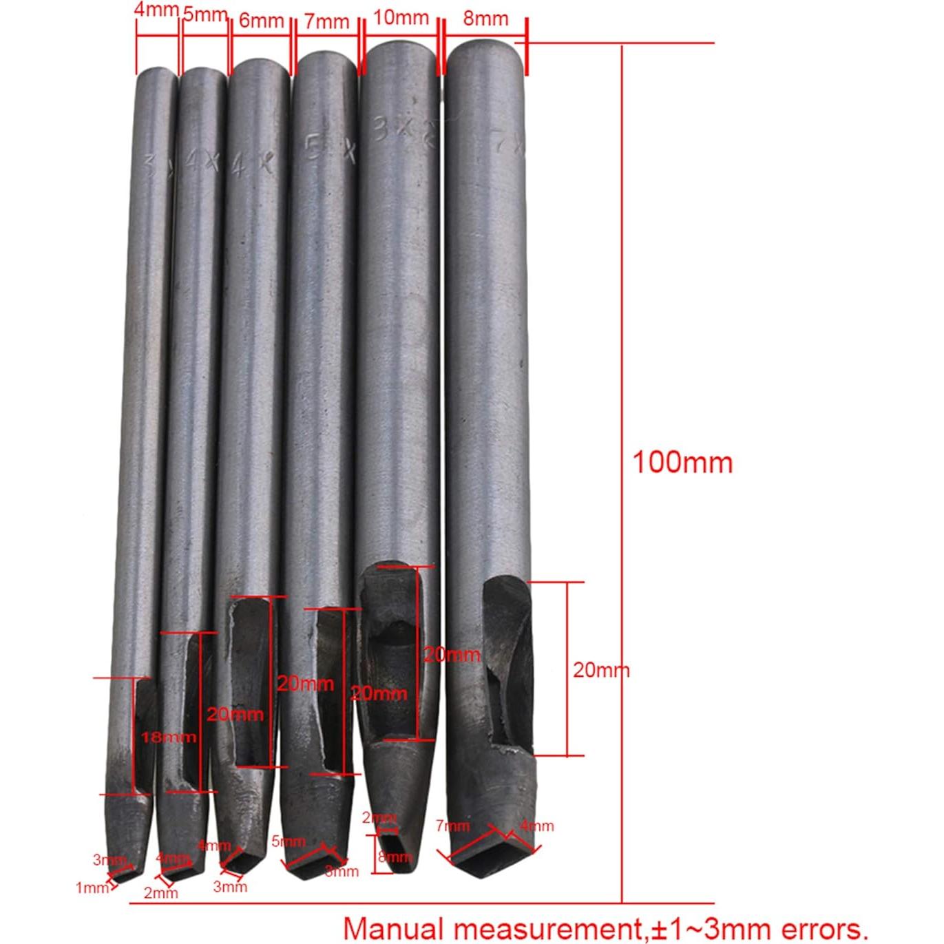 Juego de Punzones Huecos CNBTR de Acero - 6 Piezas 10cm