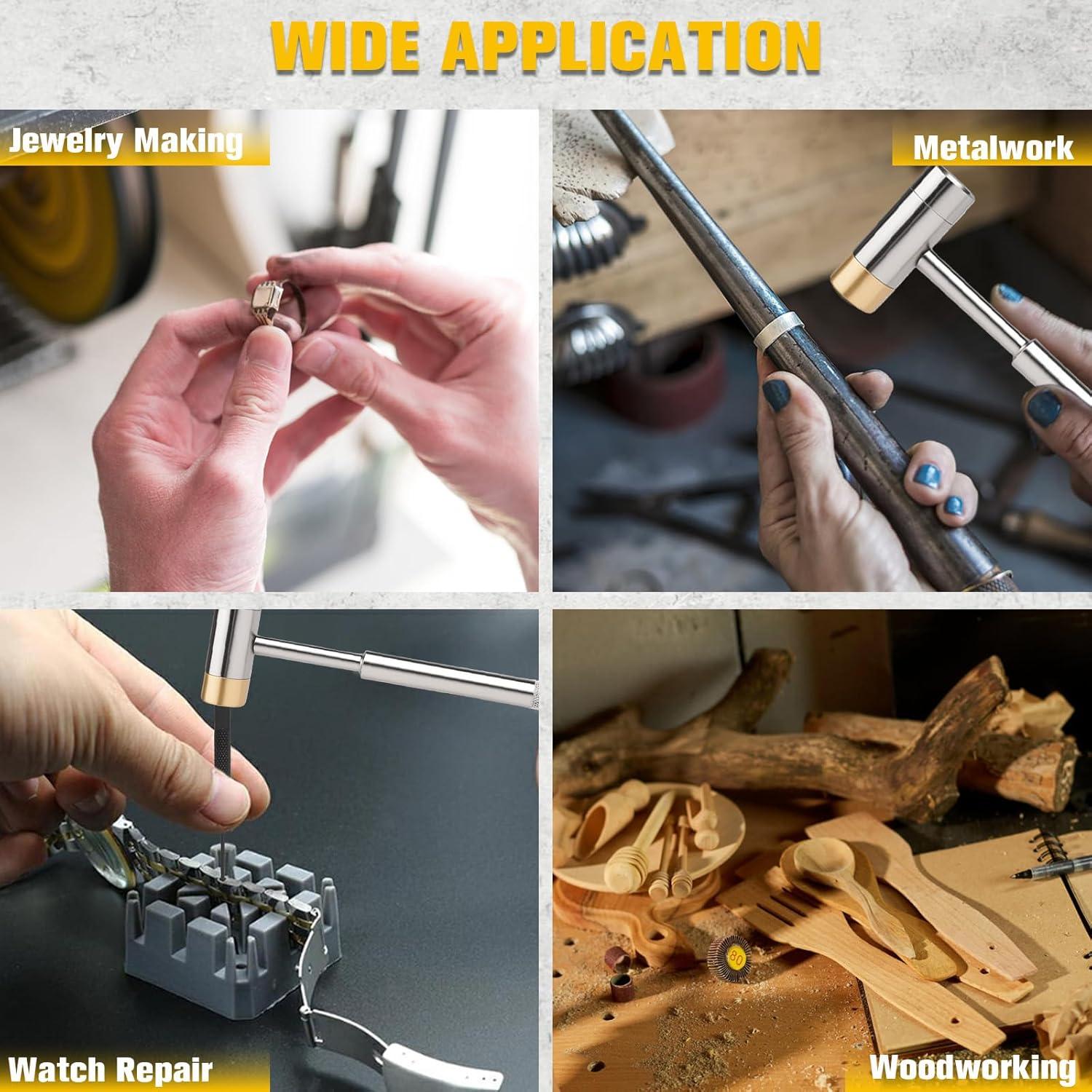 Juego de Punch de 23PCS Beaiguna con Martillo y Bloque de Banco