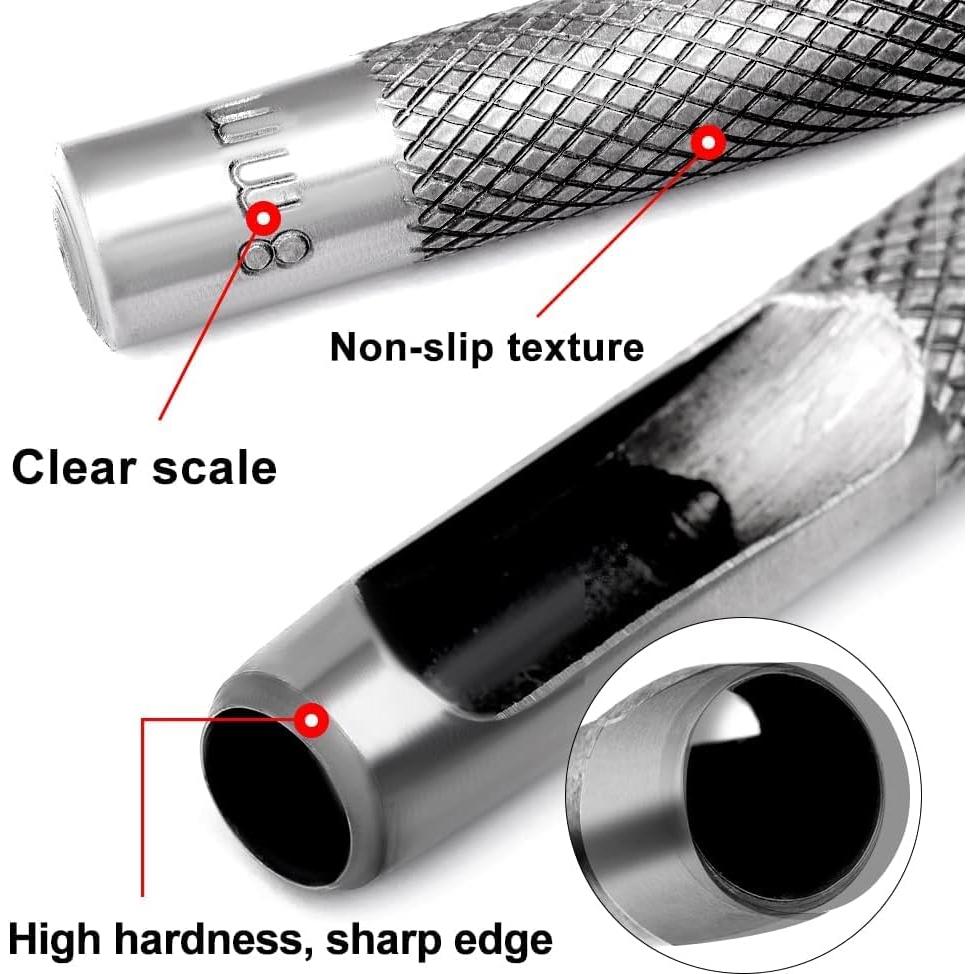 Conjunto de Punch Hueco Utoolmart 15Pcs 3-25mm Acero Carbono