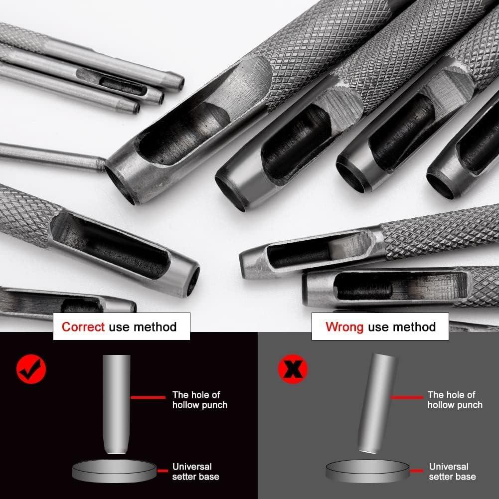 Conjunto de Punch Hueco Utoolmart 15Pcs 3-25mm Acero Carbono