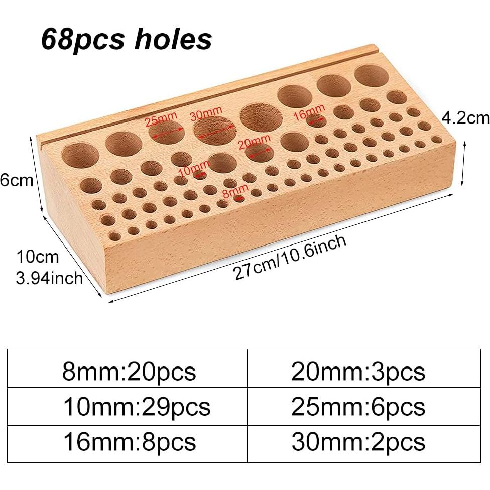 Soporte Organizador de Herramientas de Cuero QMNNMA 68 Agujeros