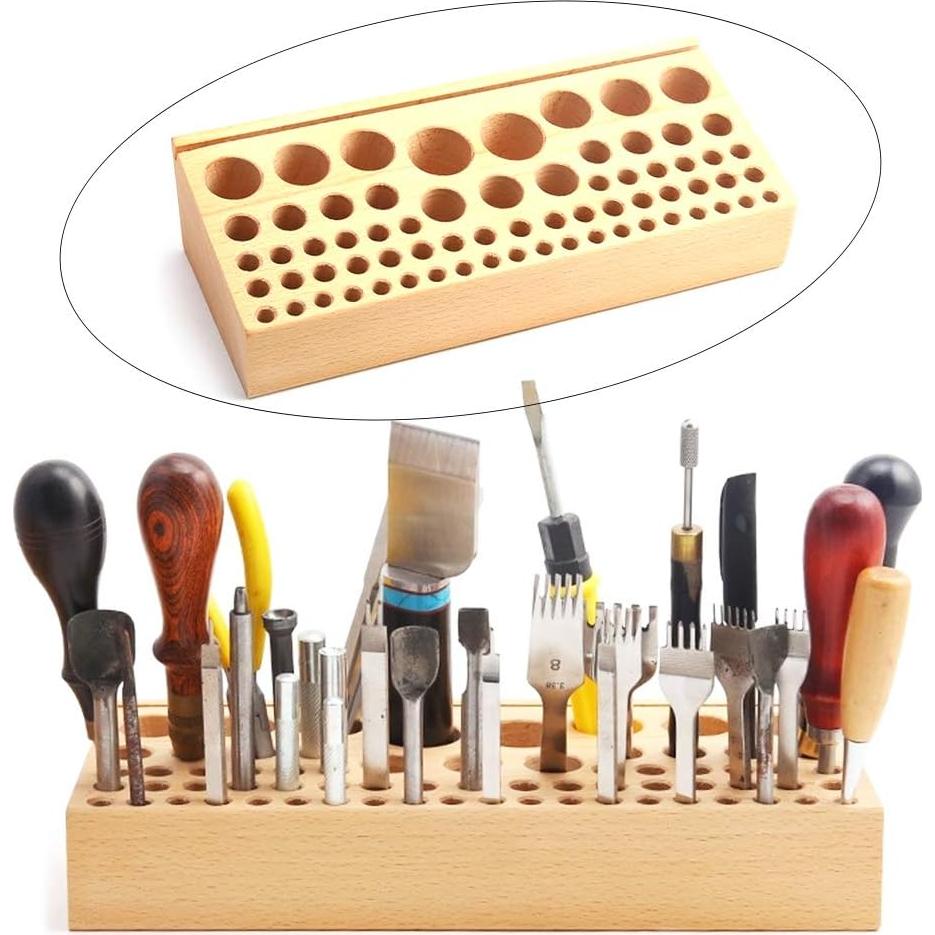 Soporte Organizador de Herramientas de Cuero QMNNMA 68 Agujeros