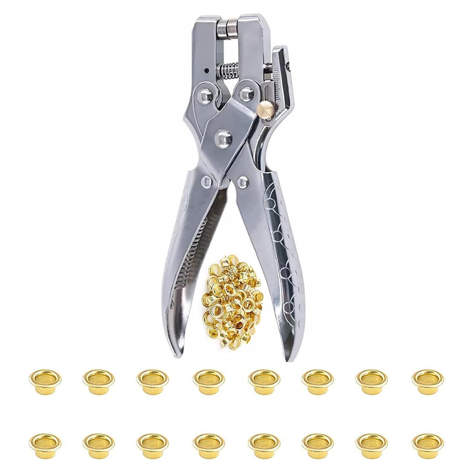 Kit de Ojetes de Metal 100 Pcs con Alicates ThsGivingStore