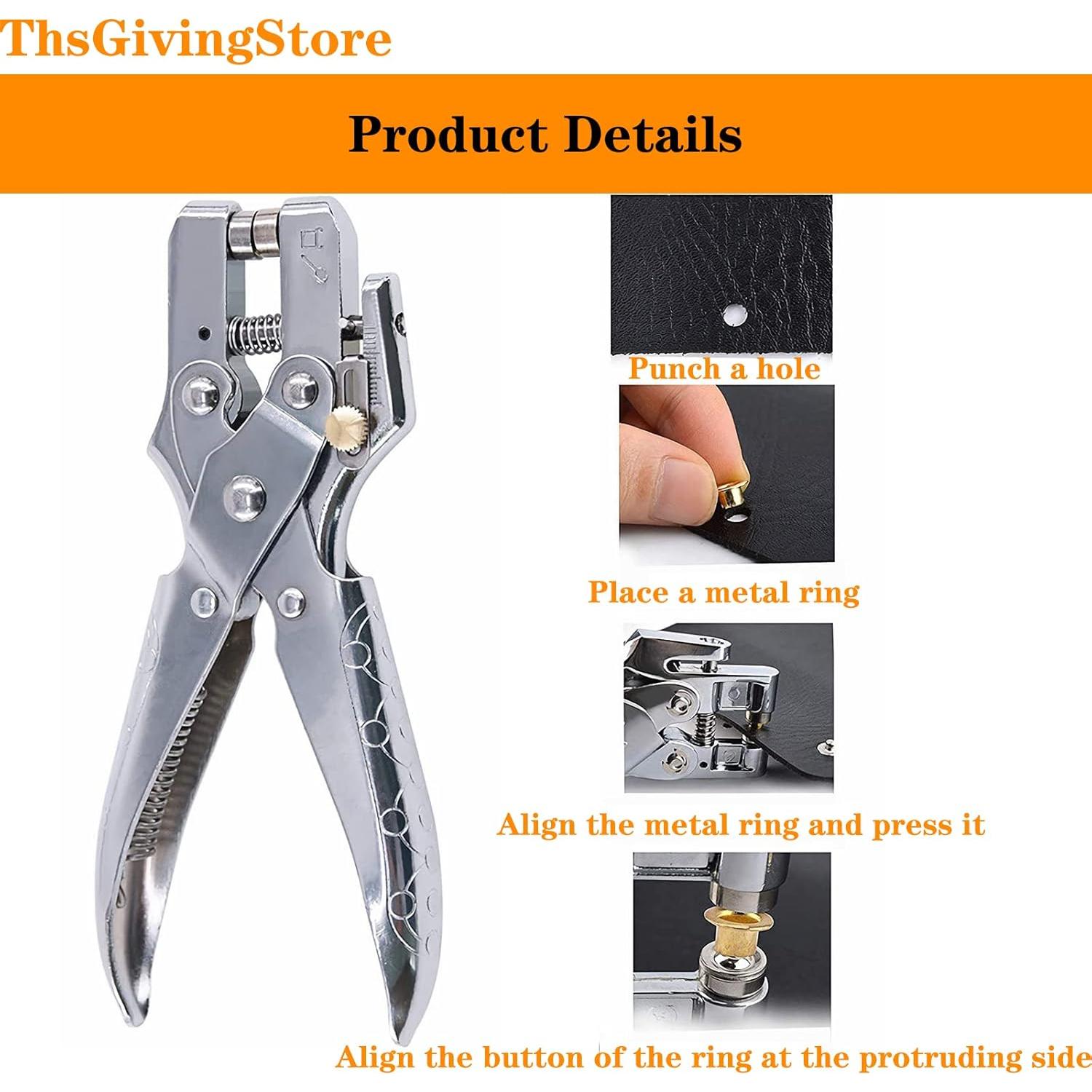 Kit de Ojetes de Metal 100 Pcs con Alicates ThsGivingStore