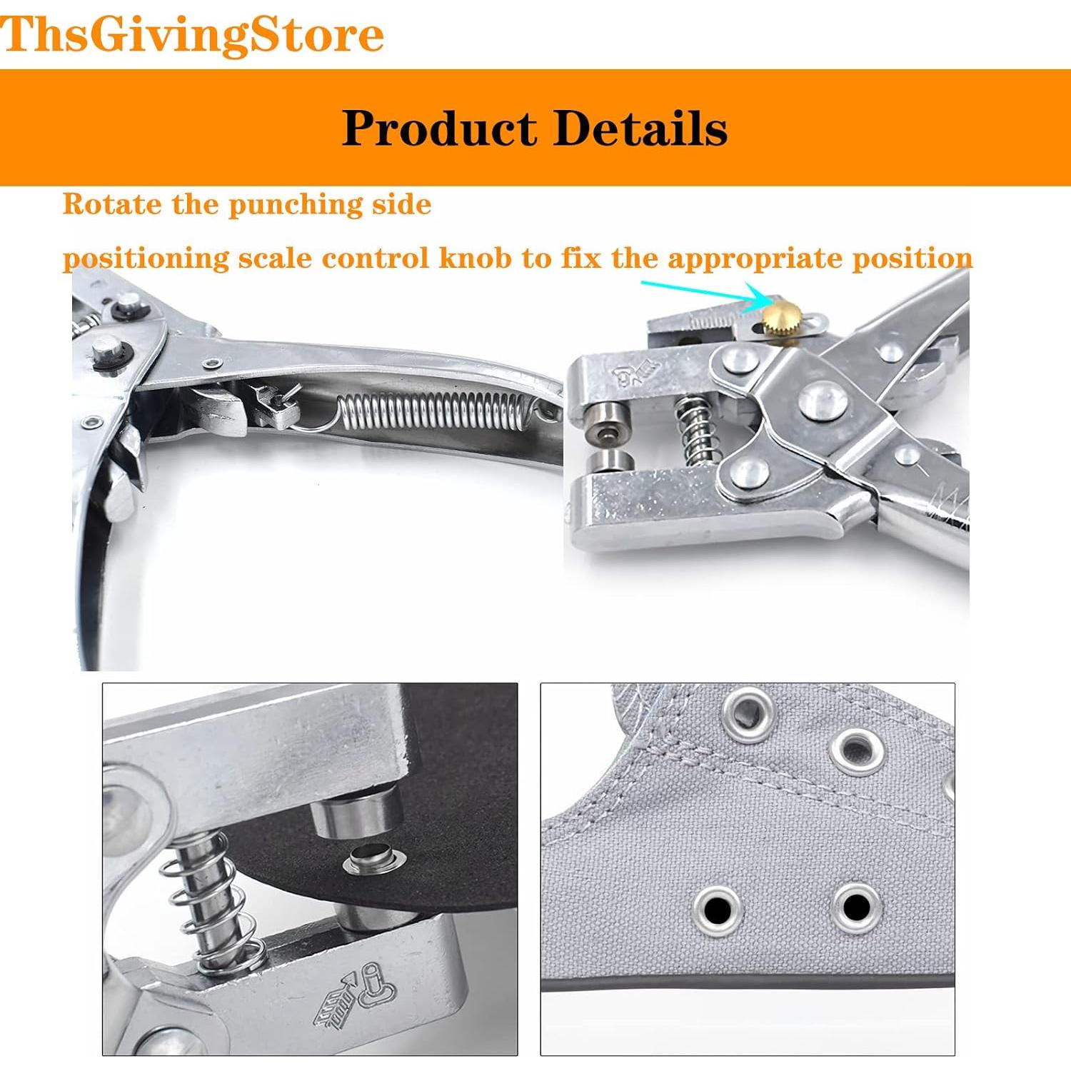 Kit de Ojetes de Metal 100 Pcs con Alicates ThsGivingStore