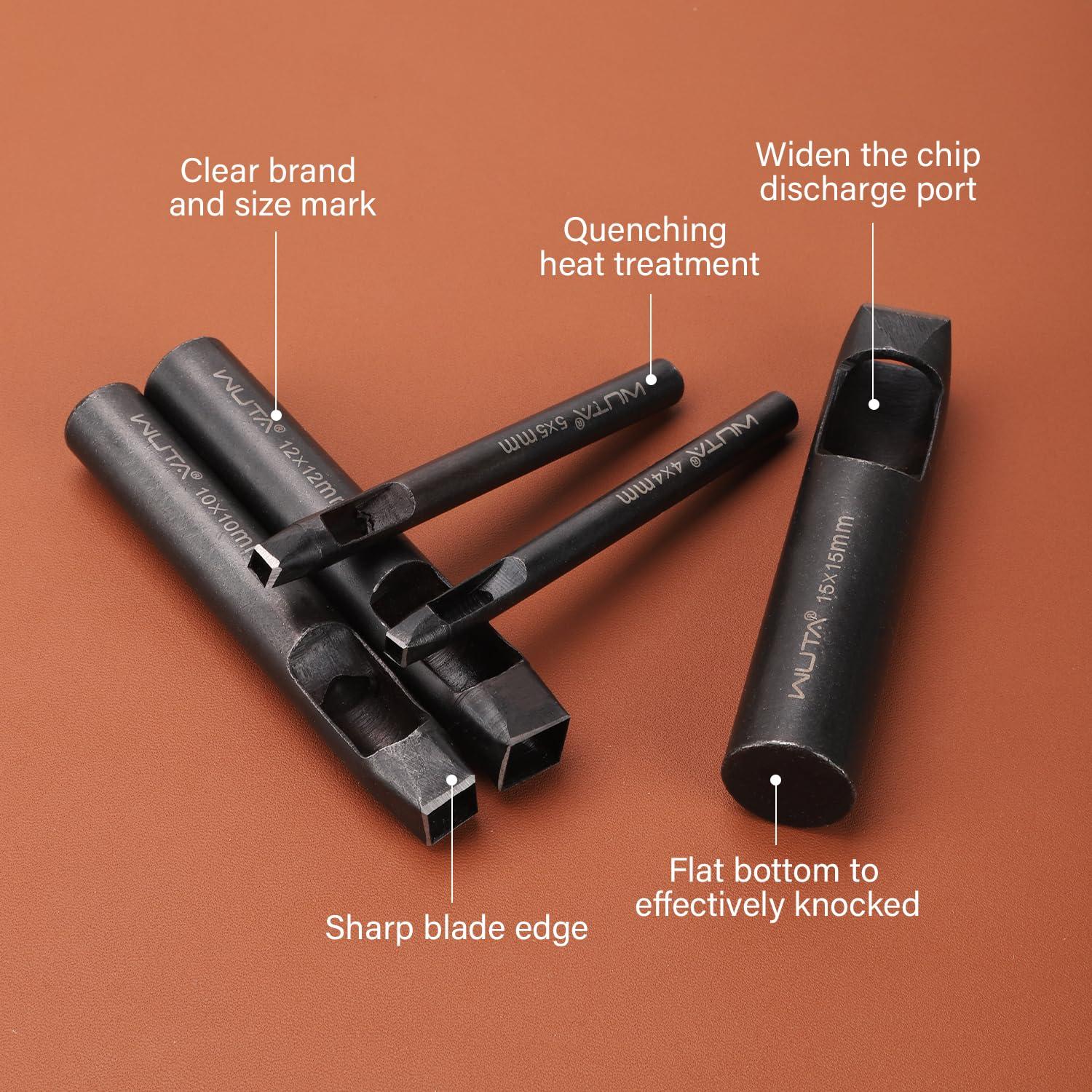 Juego de Perforación de Agujeros de Cuero WUTA 10 Tamaños