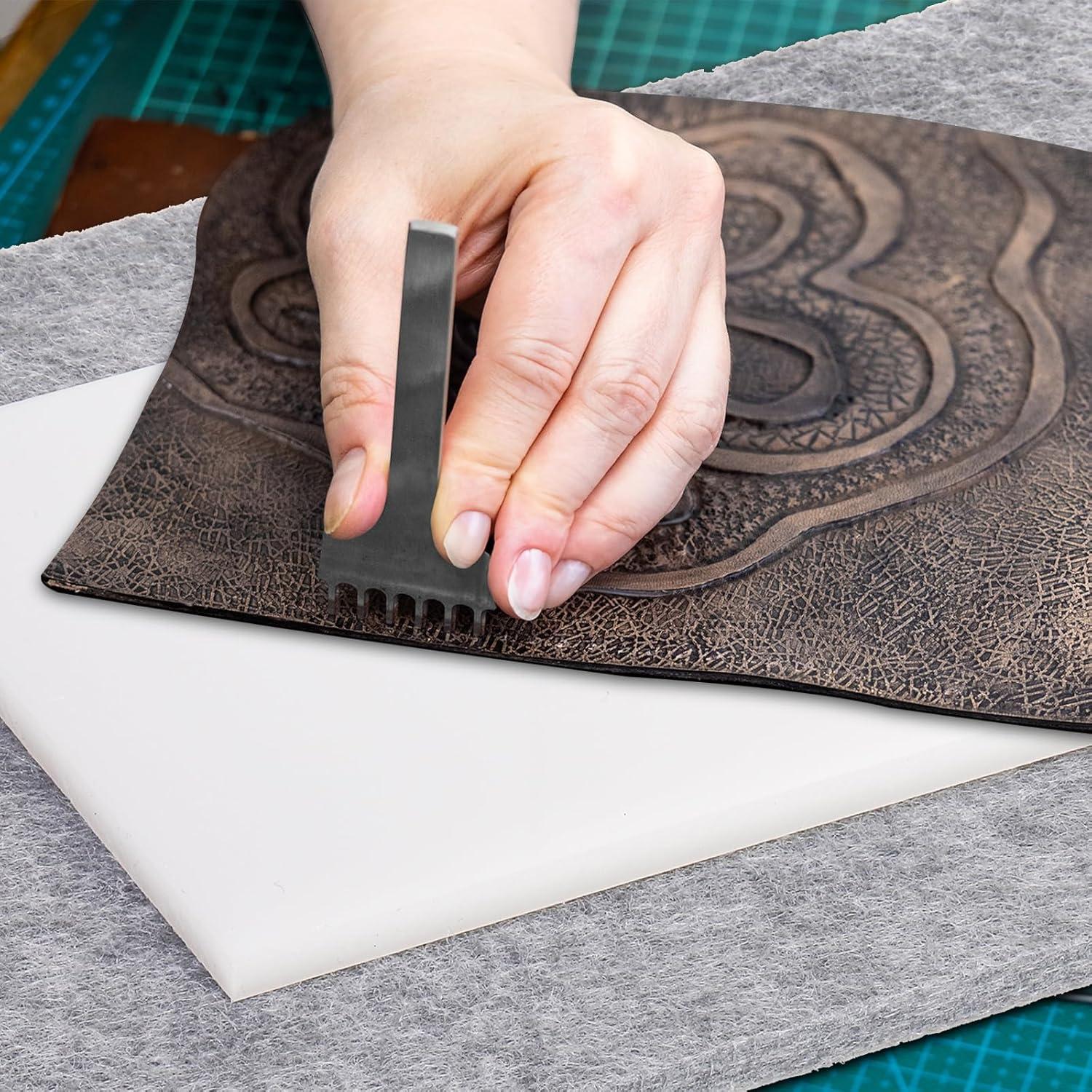 Suwimut 3 Almohadillas de Perforación para Cuero - Silenciosas y Absorbentes